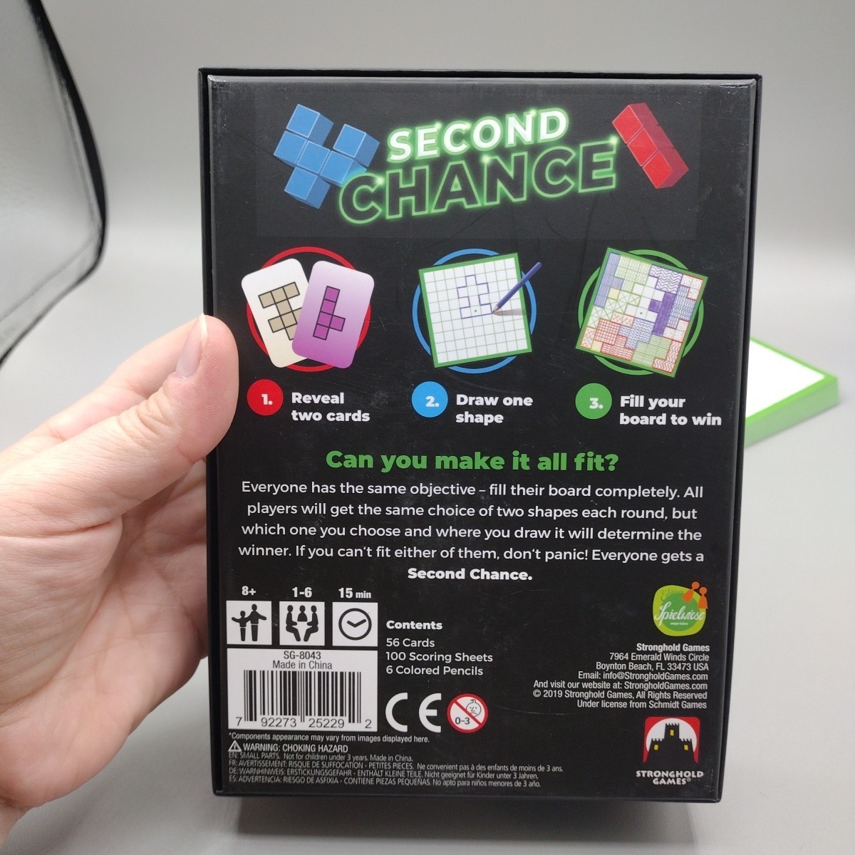 Second Chance (2nd Edition) Card Board Game by Stronghold Games, 100% Complete
