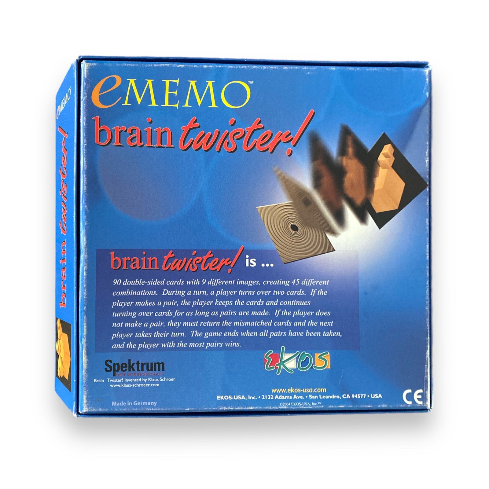 Ekos eMEMO Brain Twister Double-Sided Photographic Tile Matching Game 2004