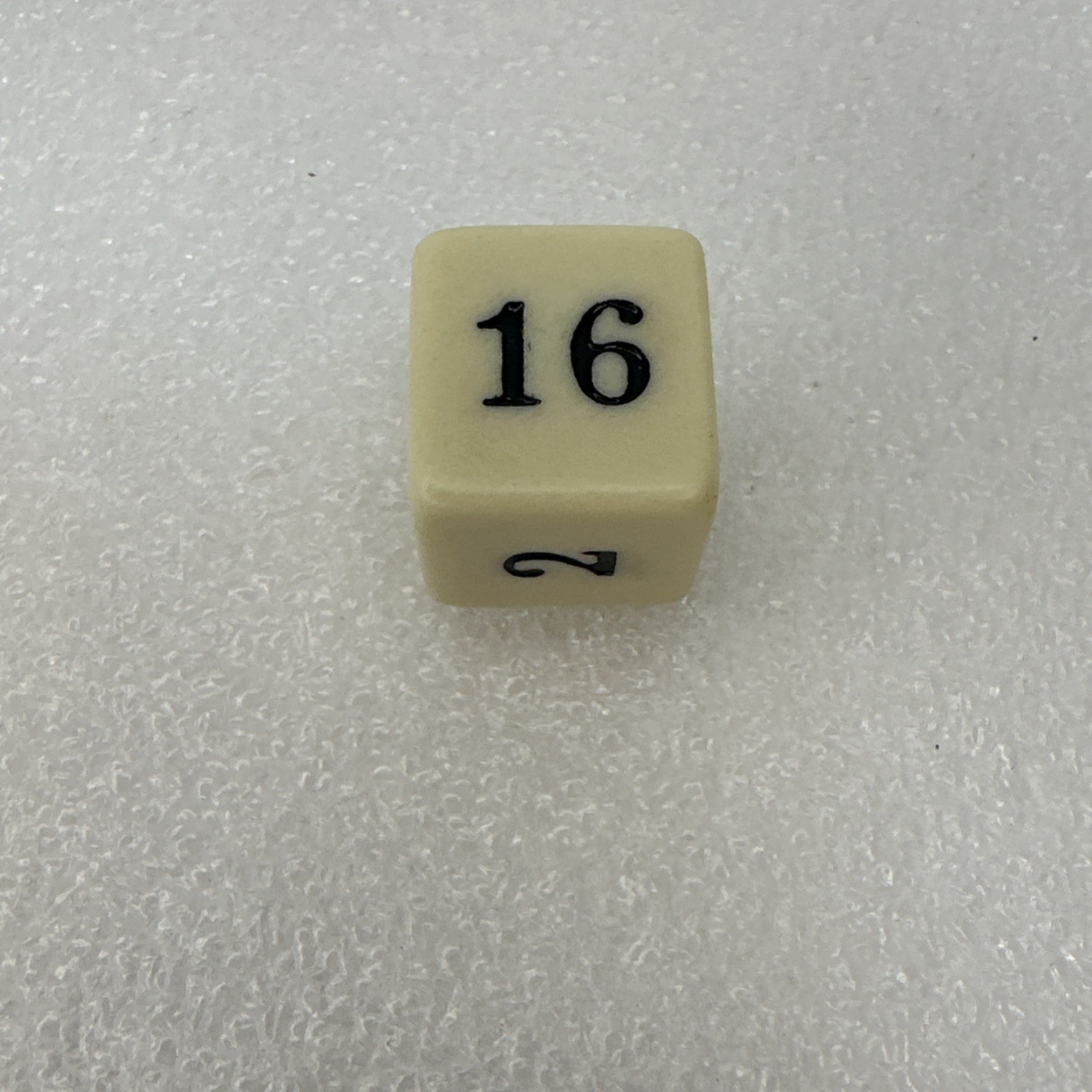 Vintage Backgammon Dice 1 Doubling Cube & 1 White Rounded Edge Replacement Die