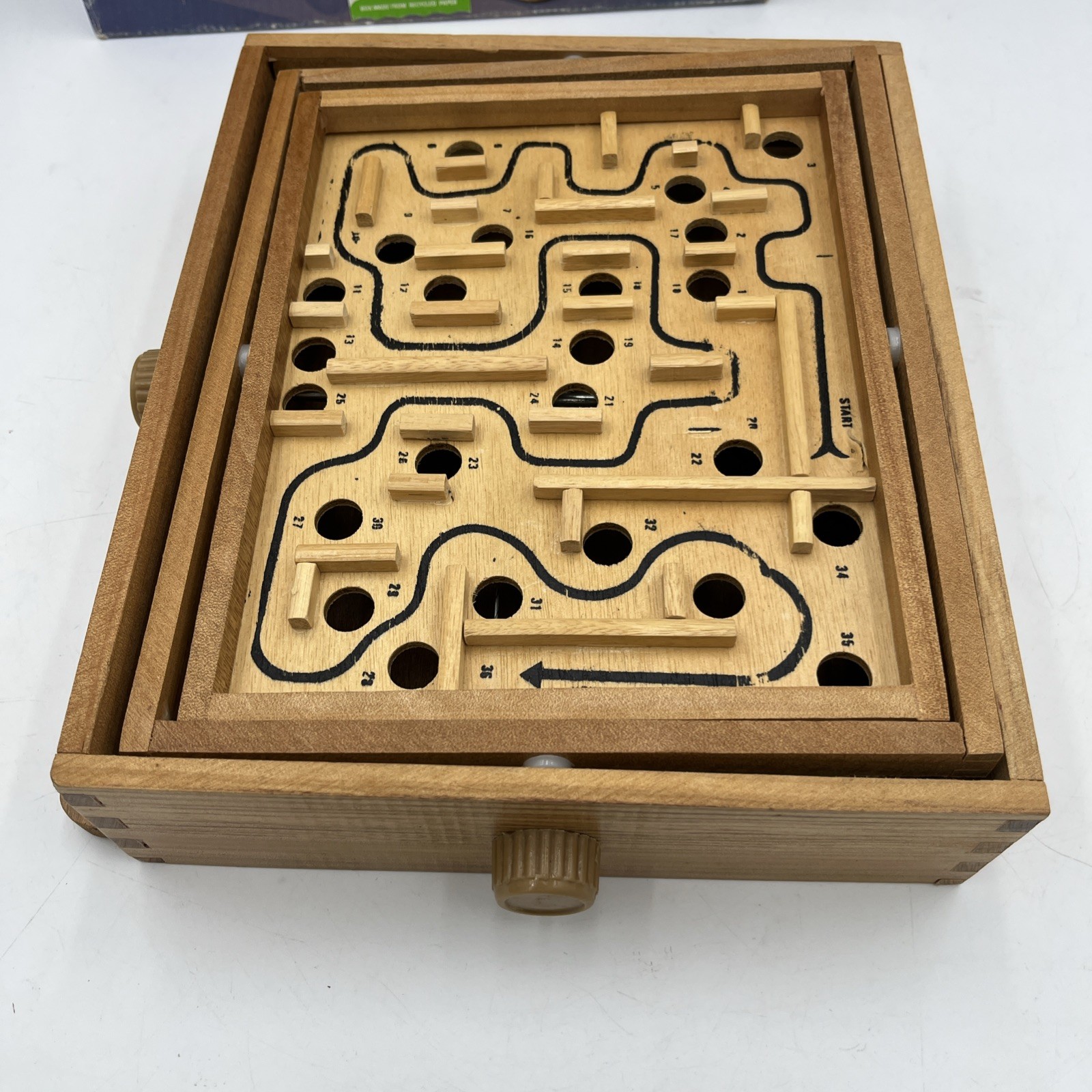 Vintage 1990’s Labyrinth Premiere Edition – Wooden Marble Game by Cardinal