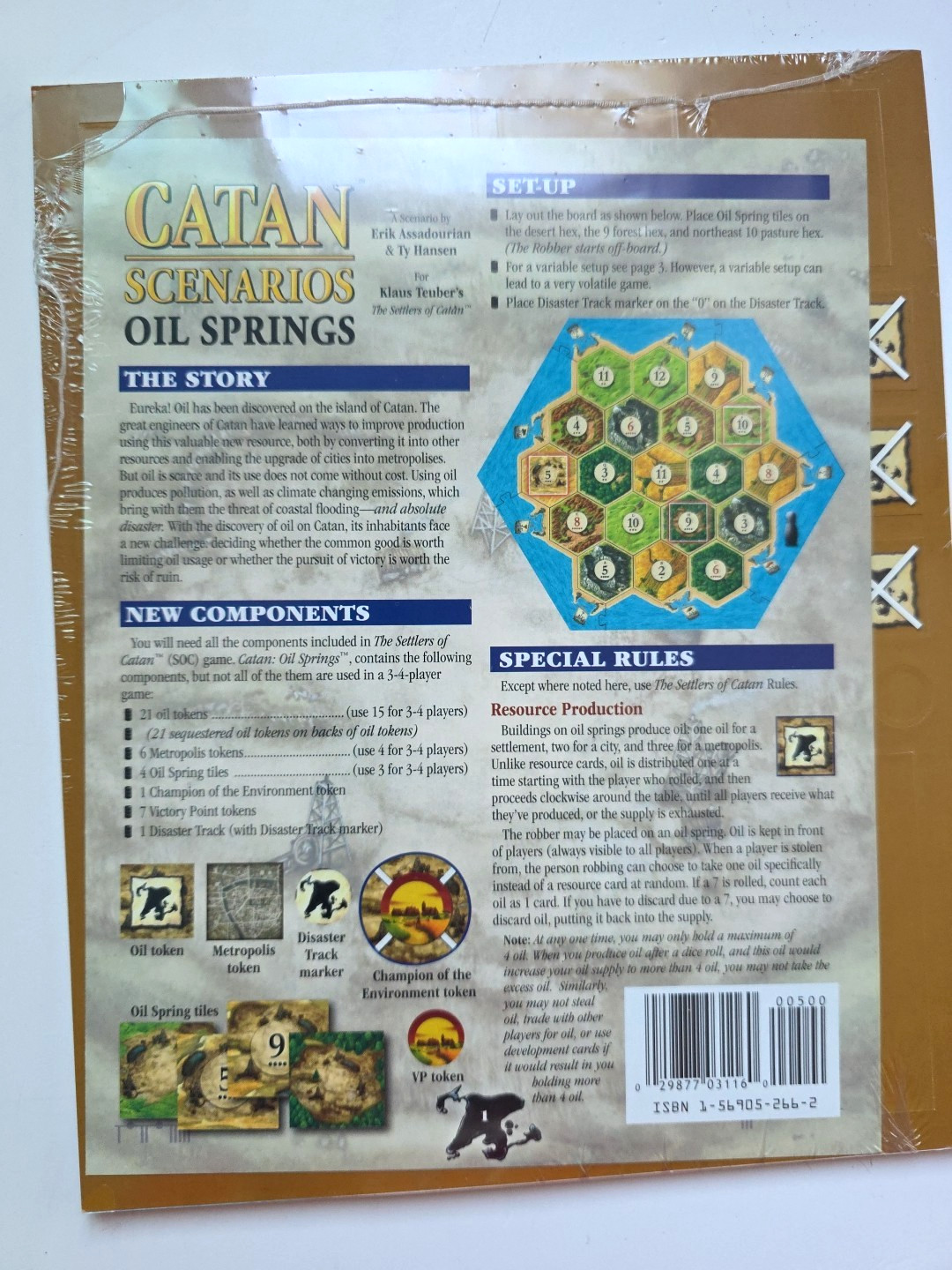 CATAN OIL SPRINGS – EXPANSION FOR SETTLERS OF CATAN – SHRINK WRAPPED!!!!