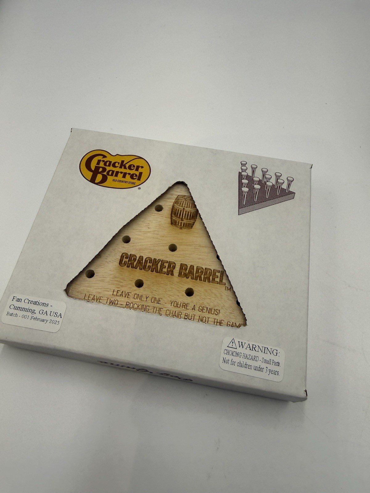 Cracker Barrel Peg Game DEFUNCT CHANGED LOGO RARE 2025 New