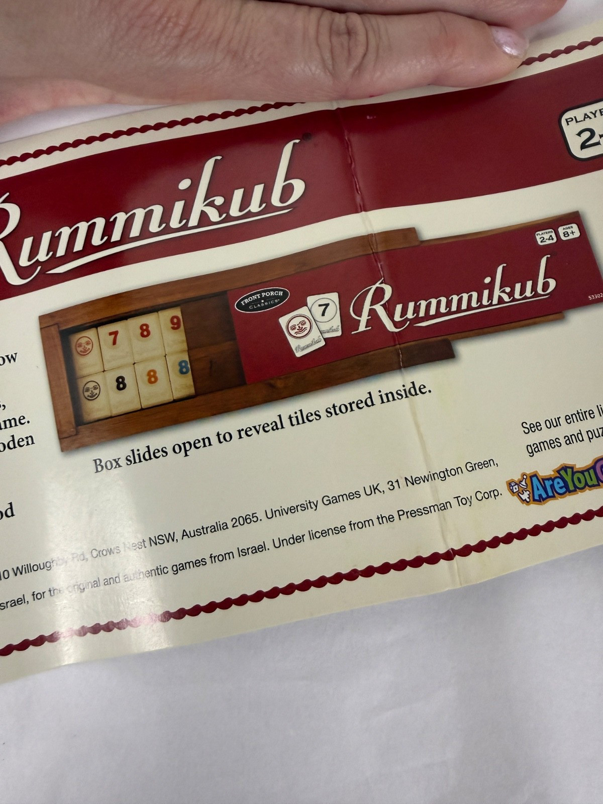 Front Porch Classics Rummikub Vintage Edition in All-Wood Storage Case READ