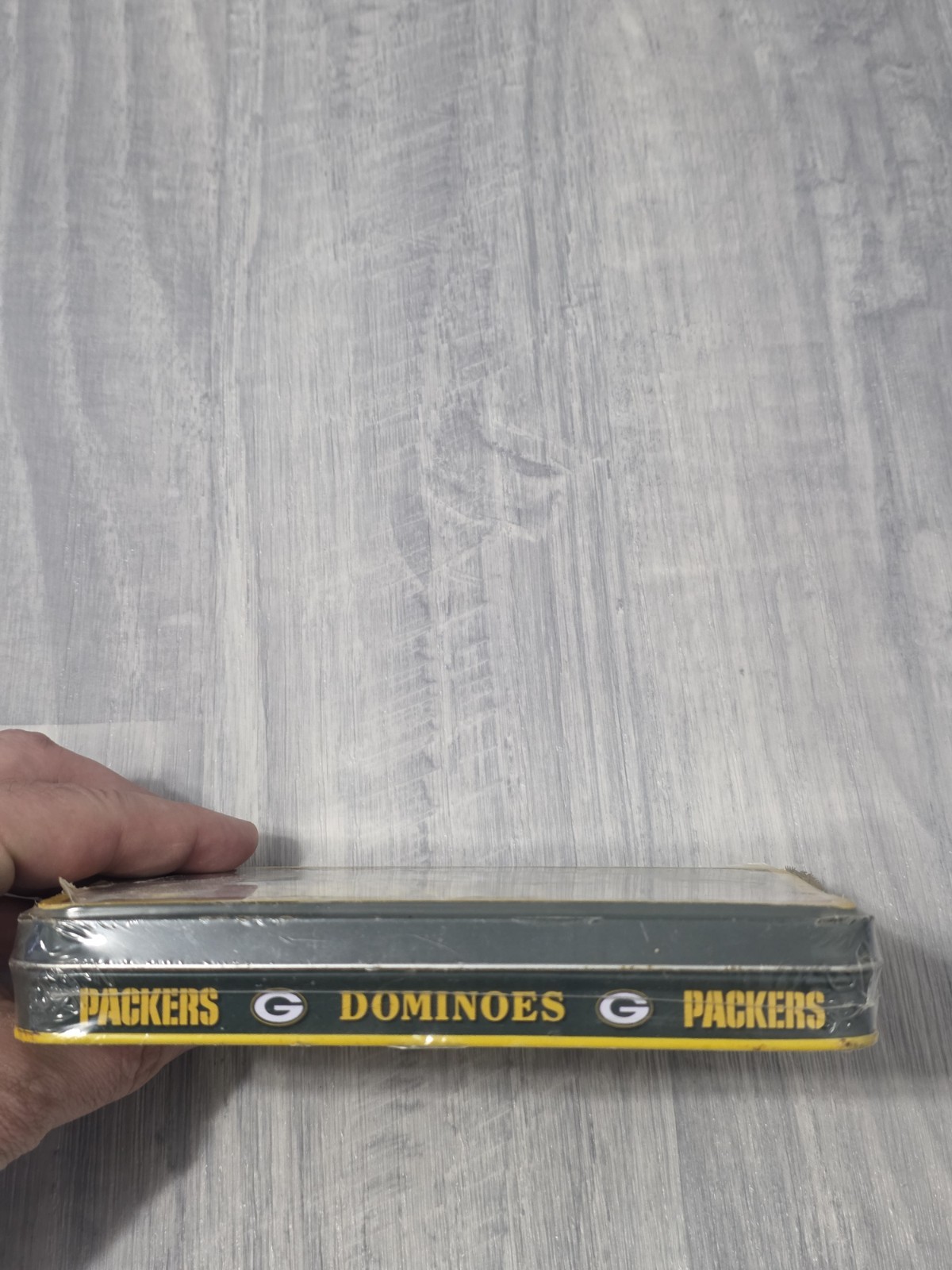 Vintage NFL Green Bay Packers Double-Six Dominoes Travel Size Tin NEW & SEALED