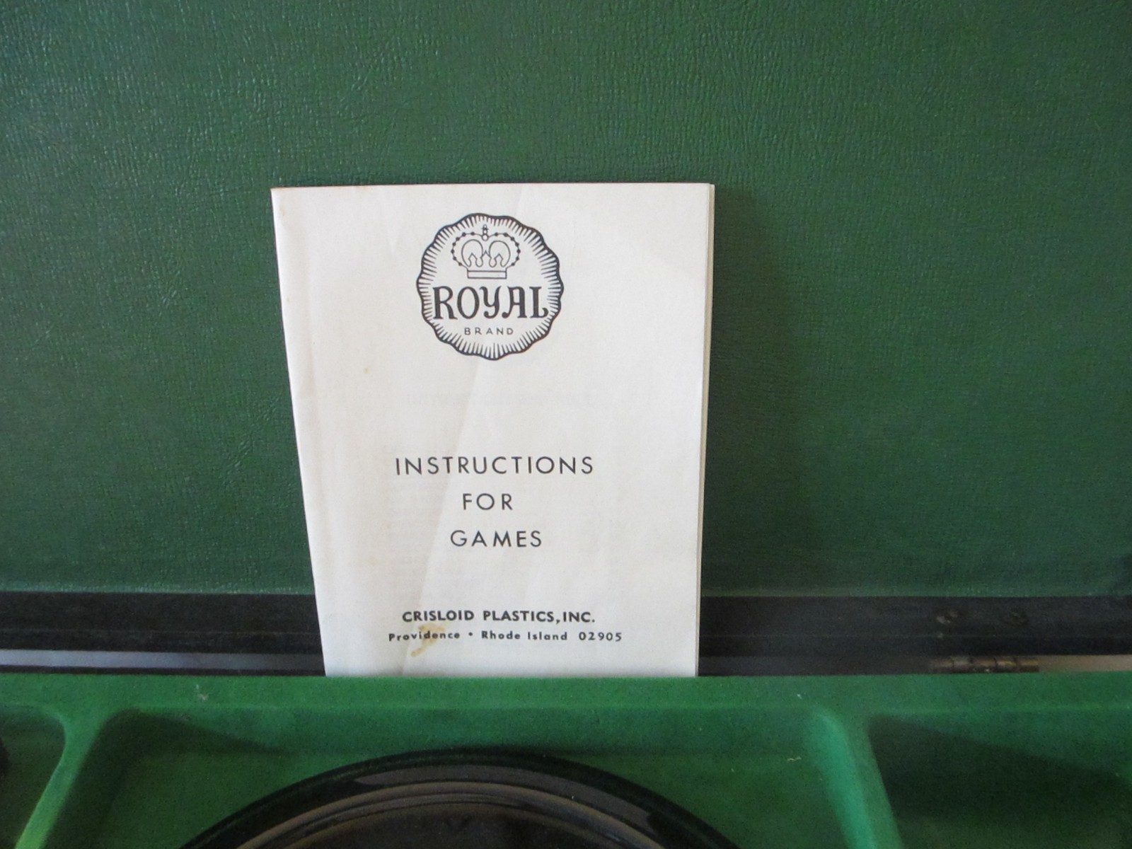 VINTAGE CRISLOID ROYAL GAMBLER’S BRIEFCASE 60’S MCM ROULETTE HORSE GAME CASINO