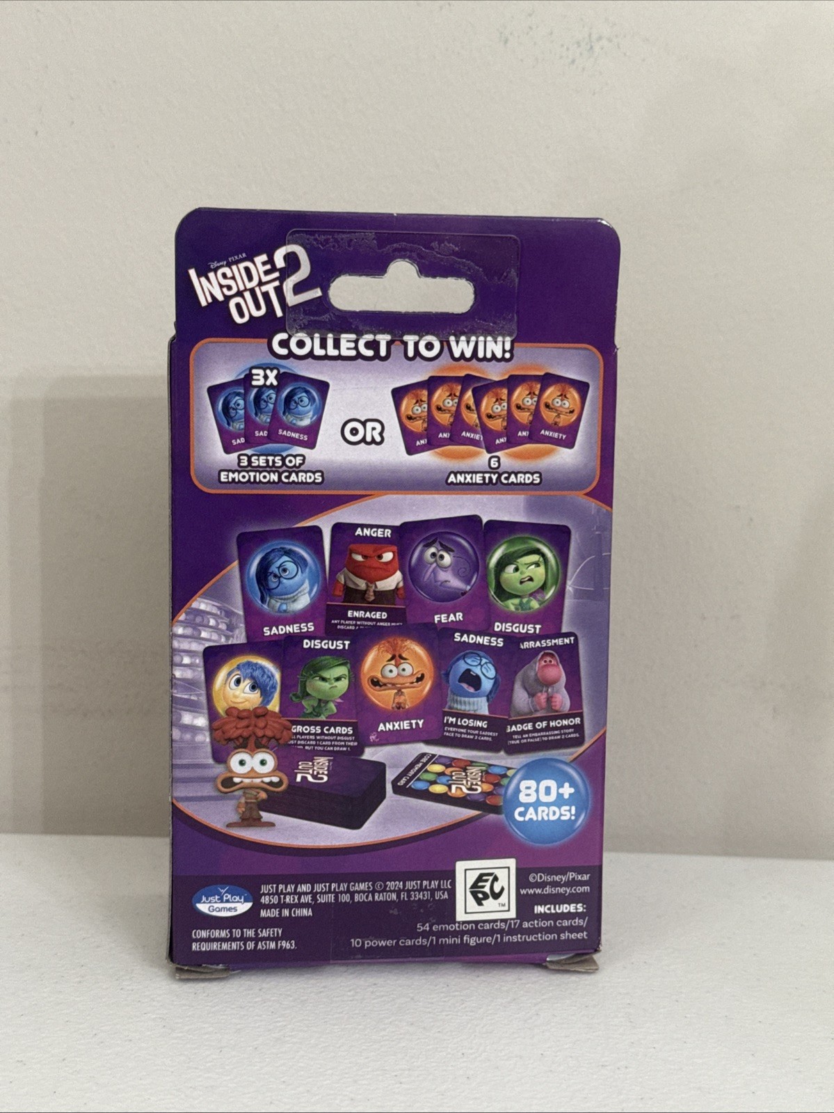 Just Play Disney Pixar Inside Out 2 Mixed-Up Emotions Card Game w/Anxiety Figure