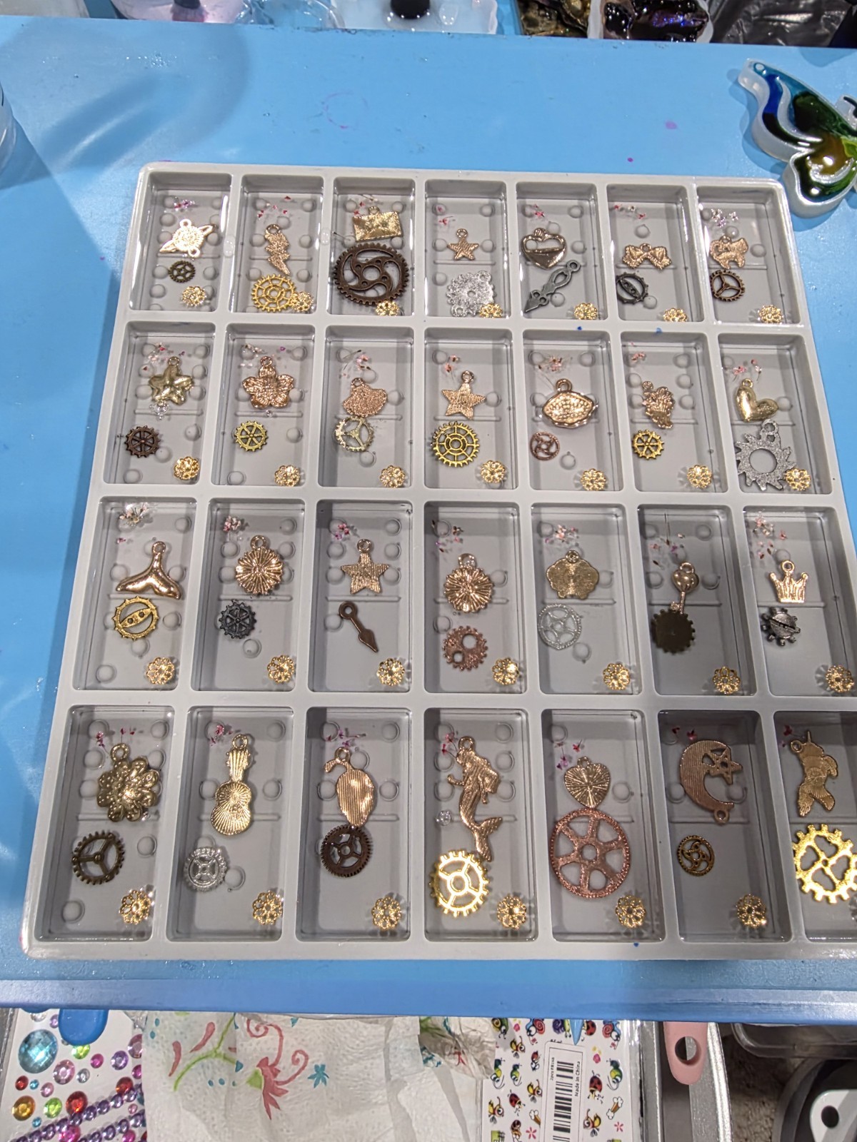 Handmade Steampunk Resin Dominoes Complete Game Set, 2+ Players, Age 8+