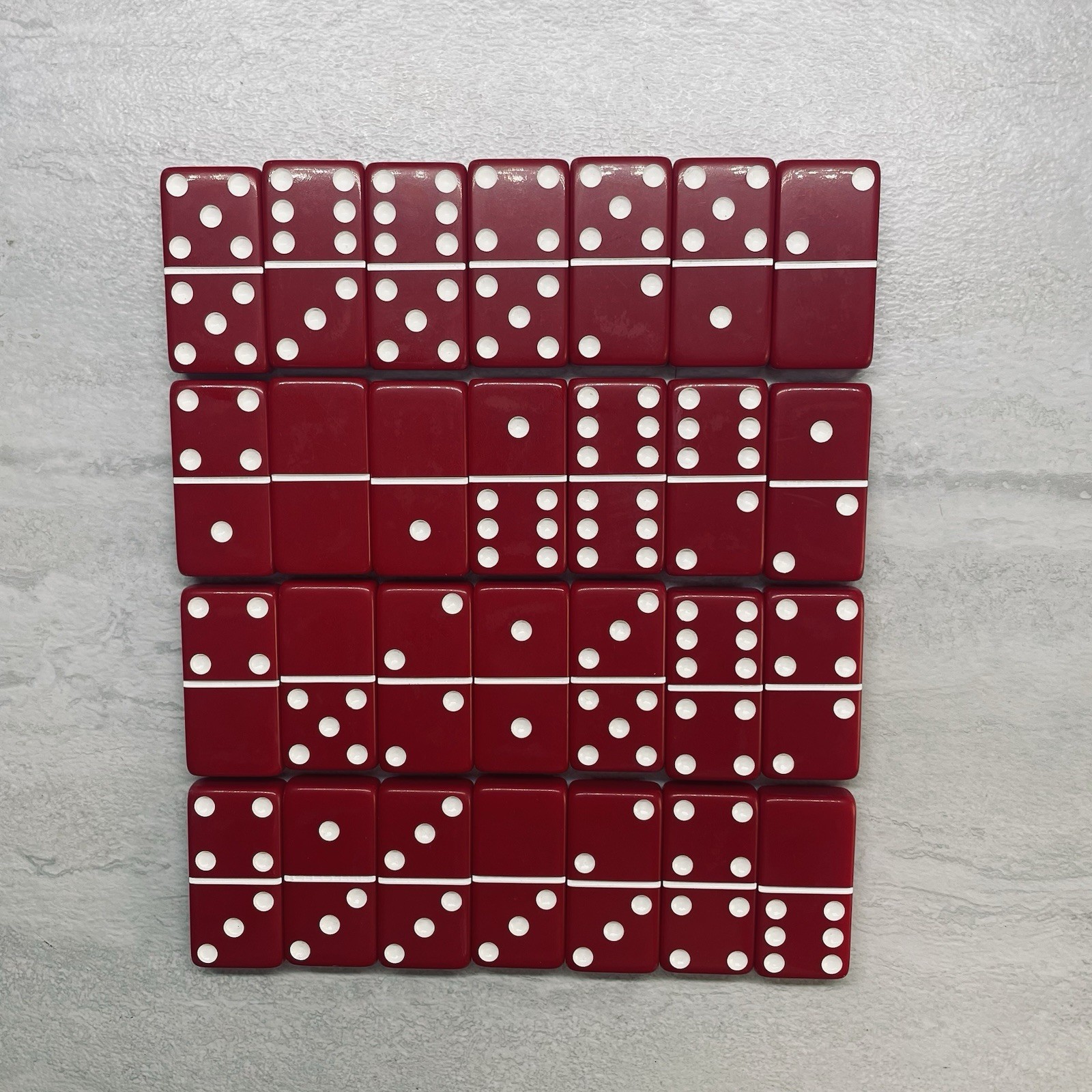 Puremco Marblelike Dominoes Red Tournament Large Face Extra Thick