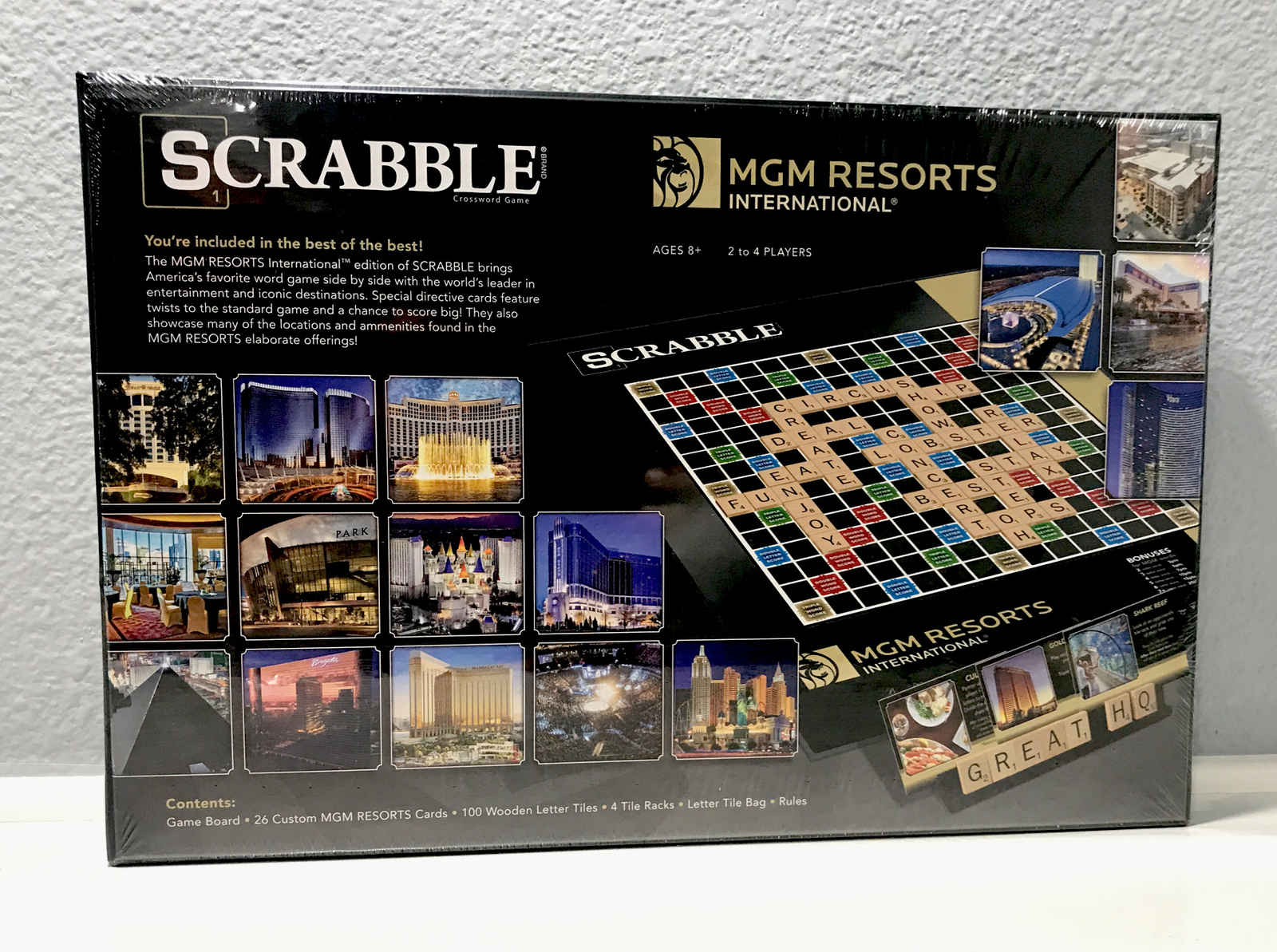 MGM Resorts International USAopoly Scrabble Crossword Game New in Sealed Box 8+