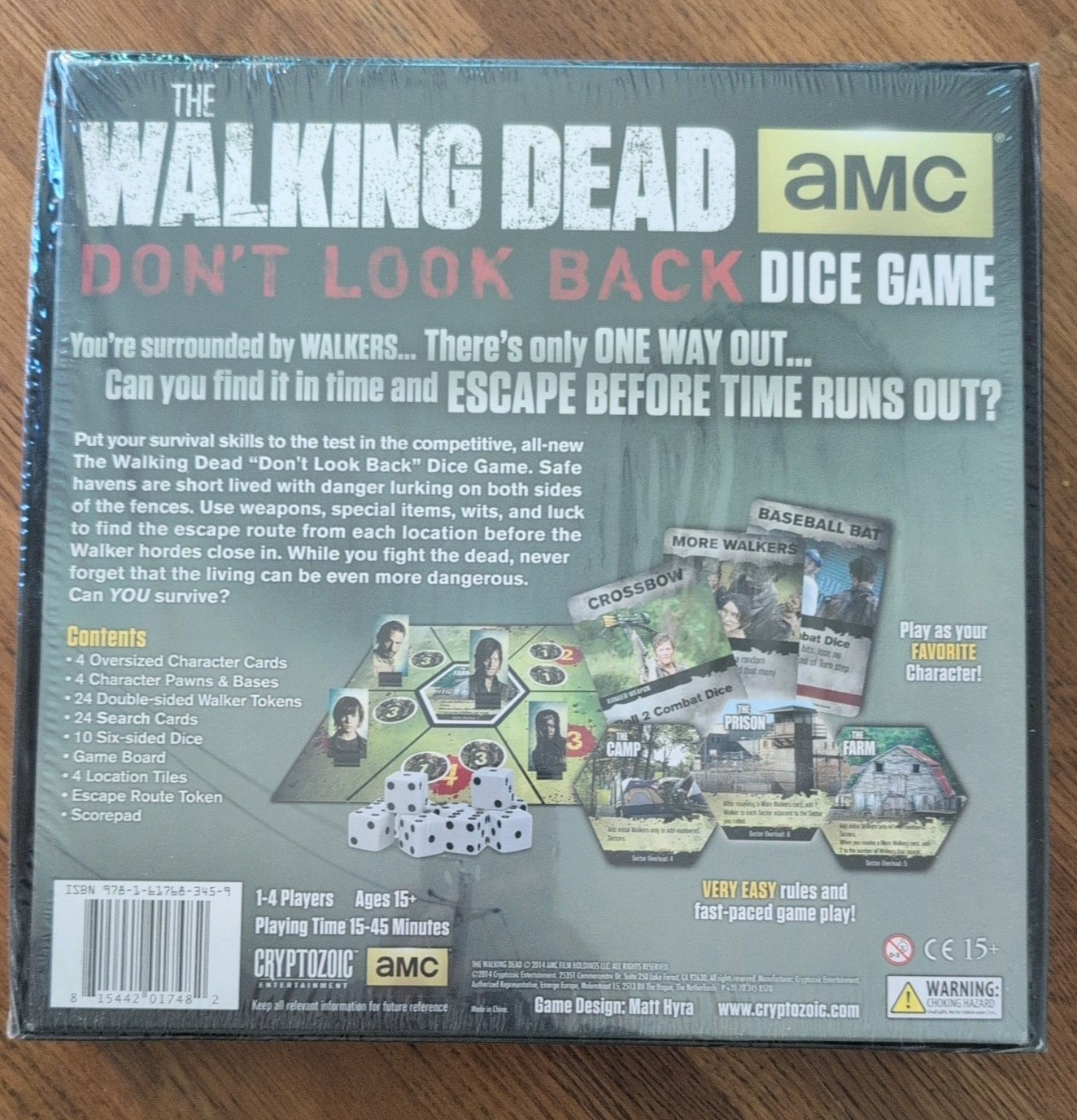 Walking Dead Don’t Look Back Dice Game – Cryptozoic – Factory Sealed NEW