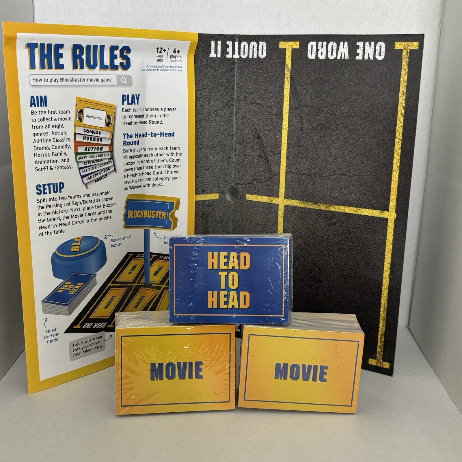 Big Potato Blockbuster Party Trivia Game Movie Theme w/ Sound Buzzer 4+ players