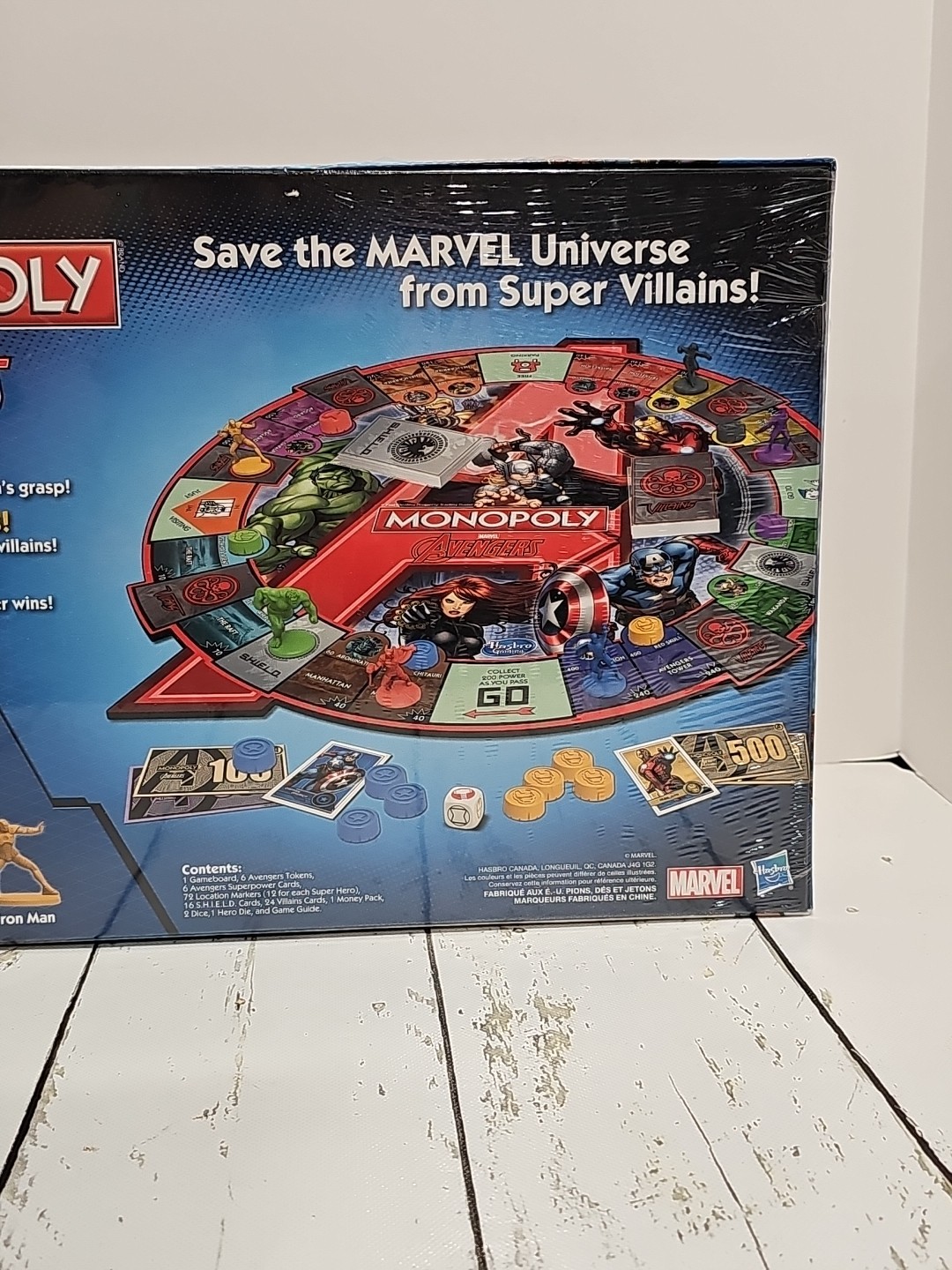 Monopoly Marvel Avengers Edition Board Game Hasbro New Open Box Sealed Parts