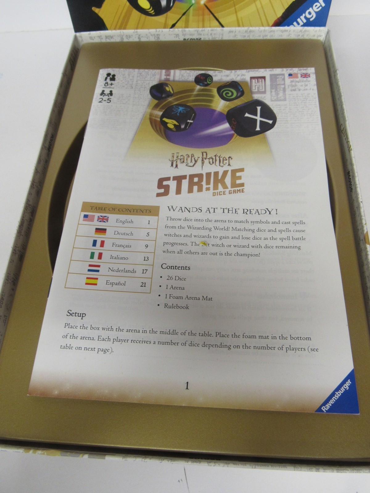 Harry Potter Strike Dice Game By Ravensburger Complete Free Shipping
