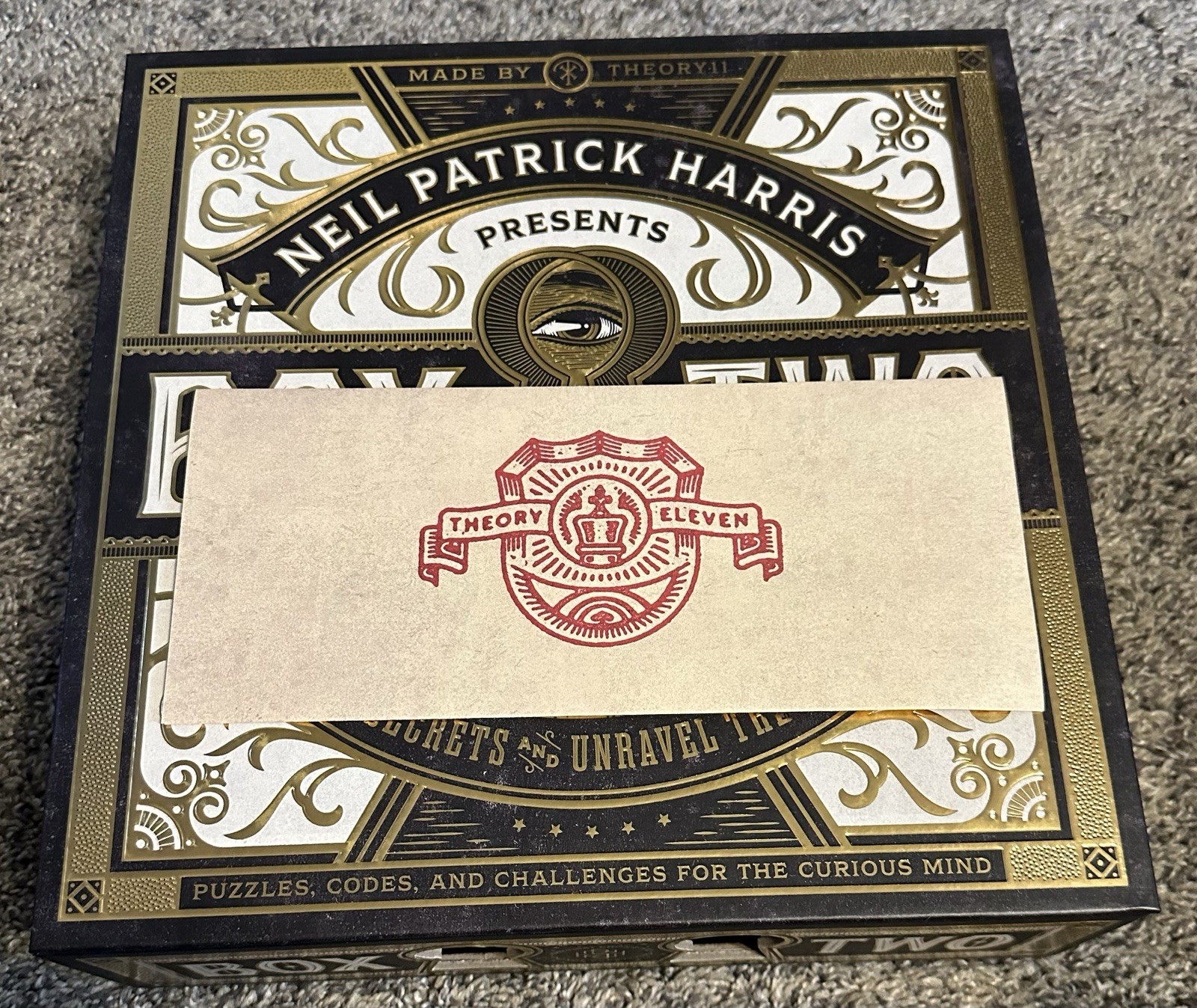 Box Two Presented By Neil Patrick Harris Game Theory 11 Mystery Puzzles Codes