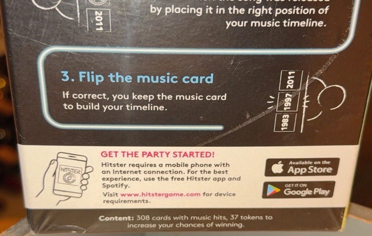 Jumbo Hitster – The Music Fun Party Quiz Card Game, 2-10 Players/FACTORY-SEALED!