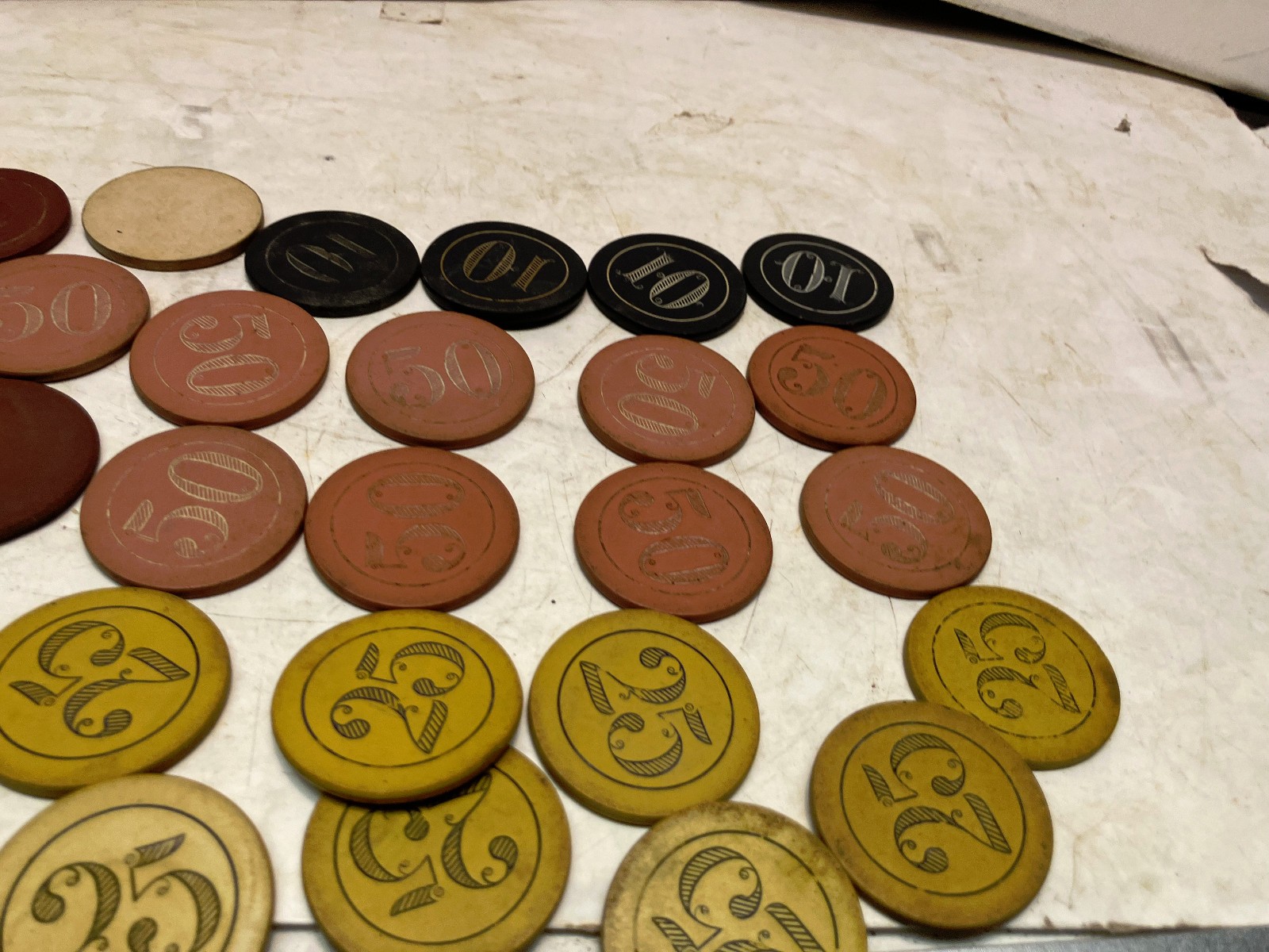 vintage poker chips, 38f free shipping