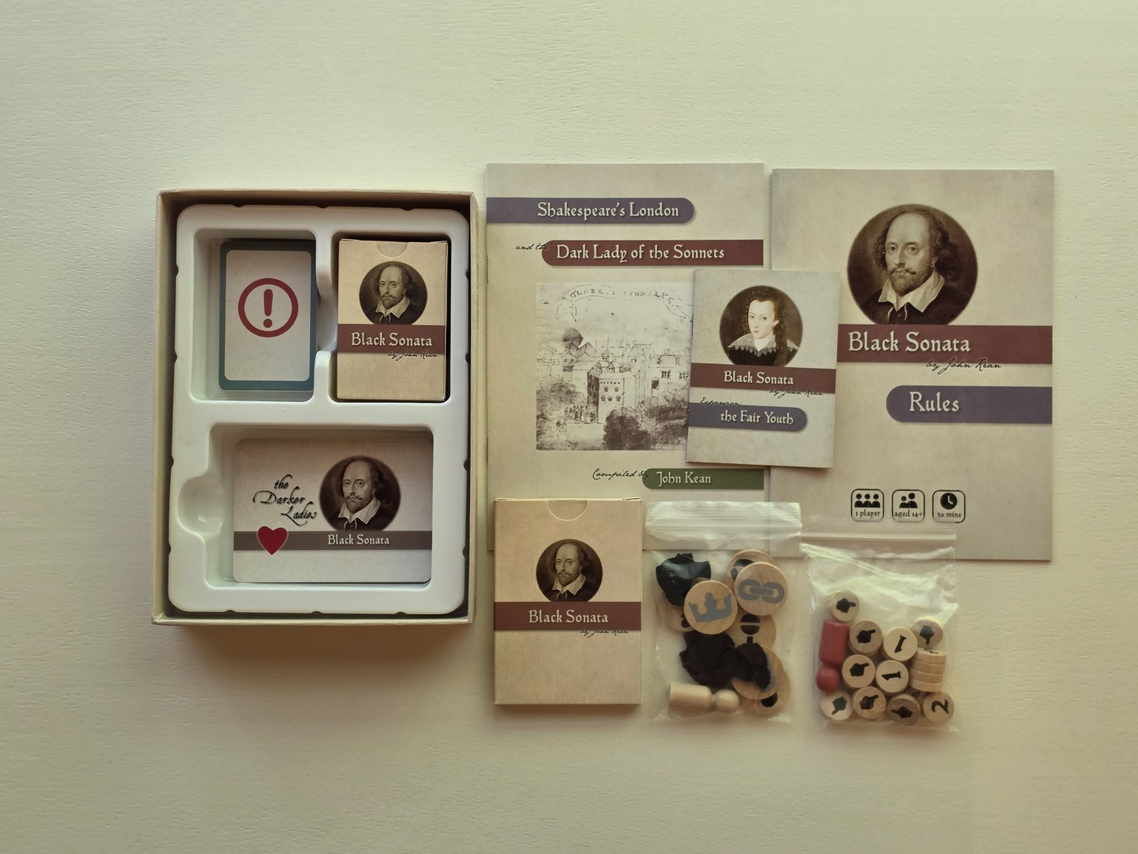 Black Sonata Boardgame and Fair Youth Expansion – Lightly Used – Great Condition