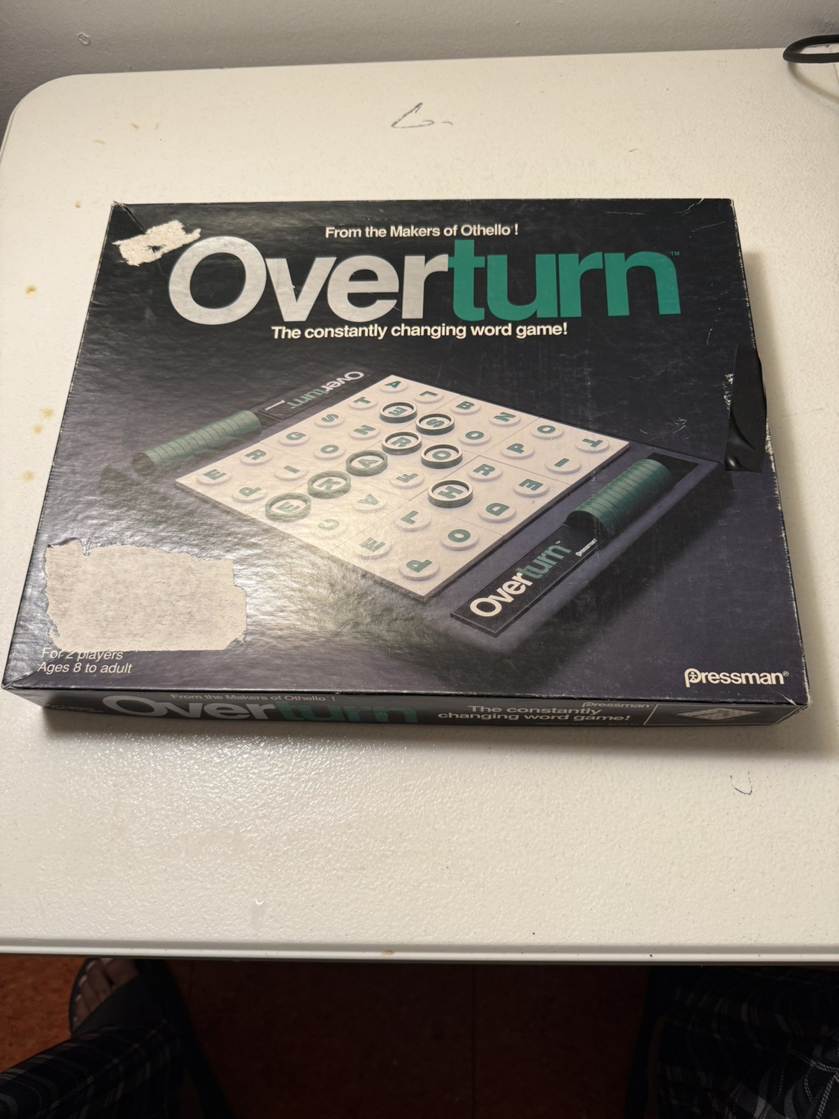 Vintage 1991 Pressman Overturn Word Board Game Family Fun Complete VGUC Unique
