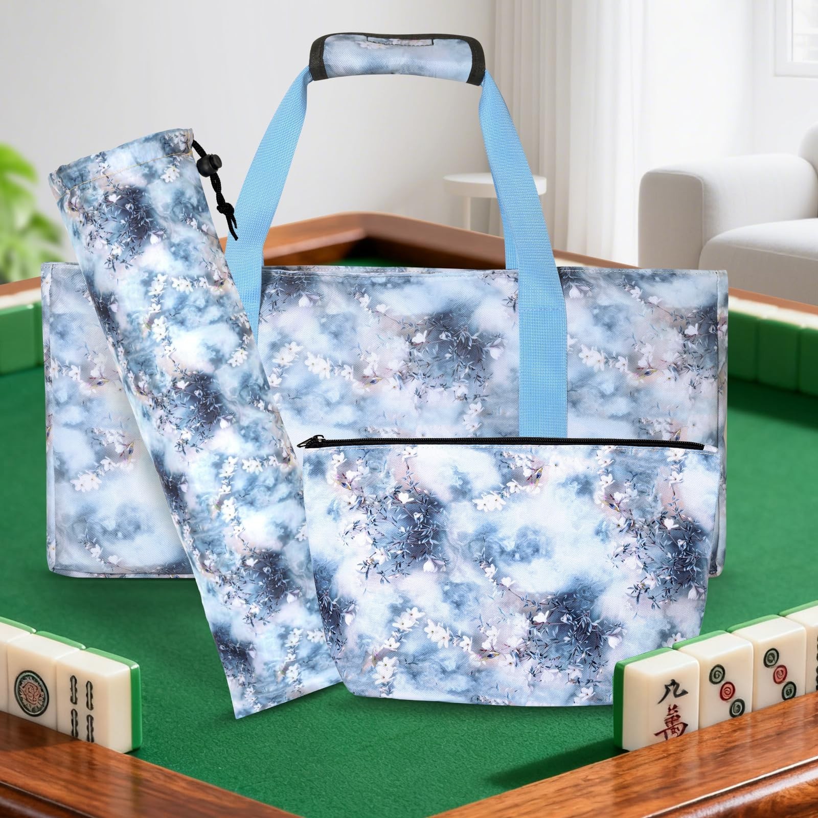 Thickened Version Mahjong Tile Bag, American Mahjong Carrying Case for Tiles,…