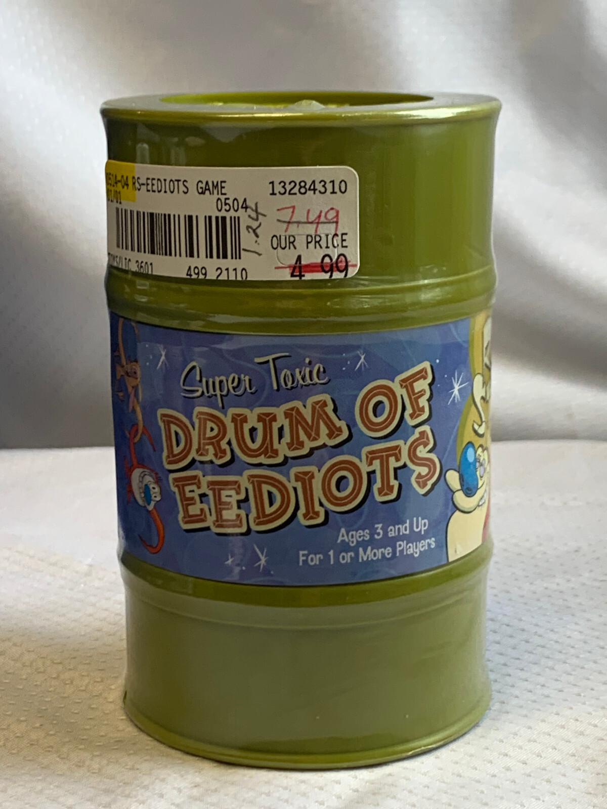 2004 Sababa Toys Super Toxic DRUM OF EEDIOTS Ren & Stimpy Sealed Toy Game