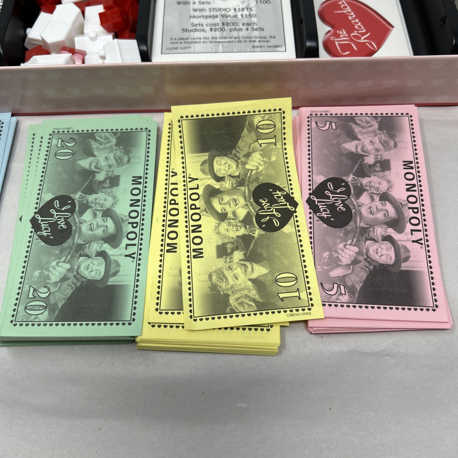 Hasbro Monopoly I Love Lucy 50th Anniversary Board Game 2001 Edition Complete
