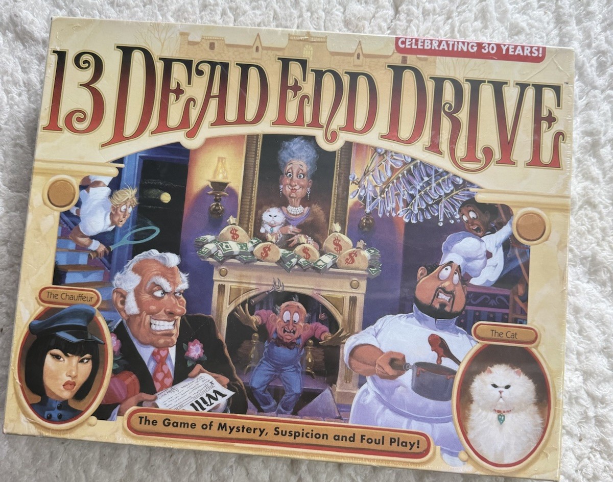 13 Dead End Drive Board Game The Game Of Mystery, Suspicion & Foul Play! NEW
