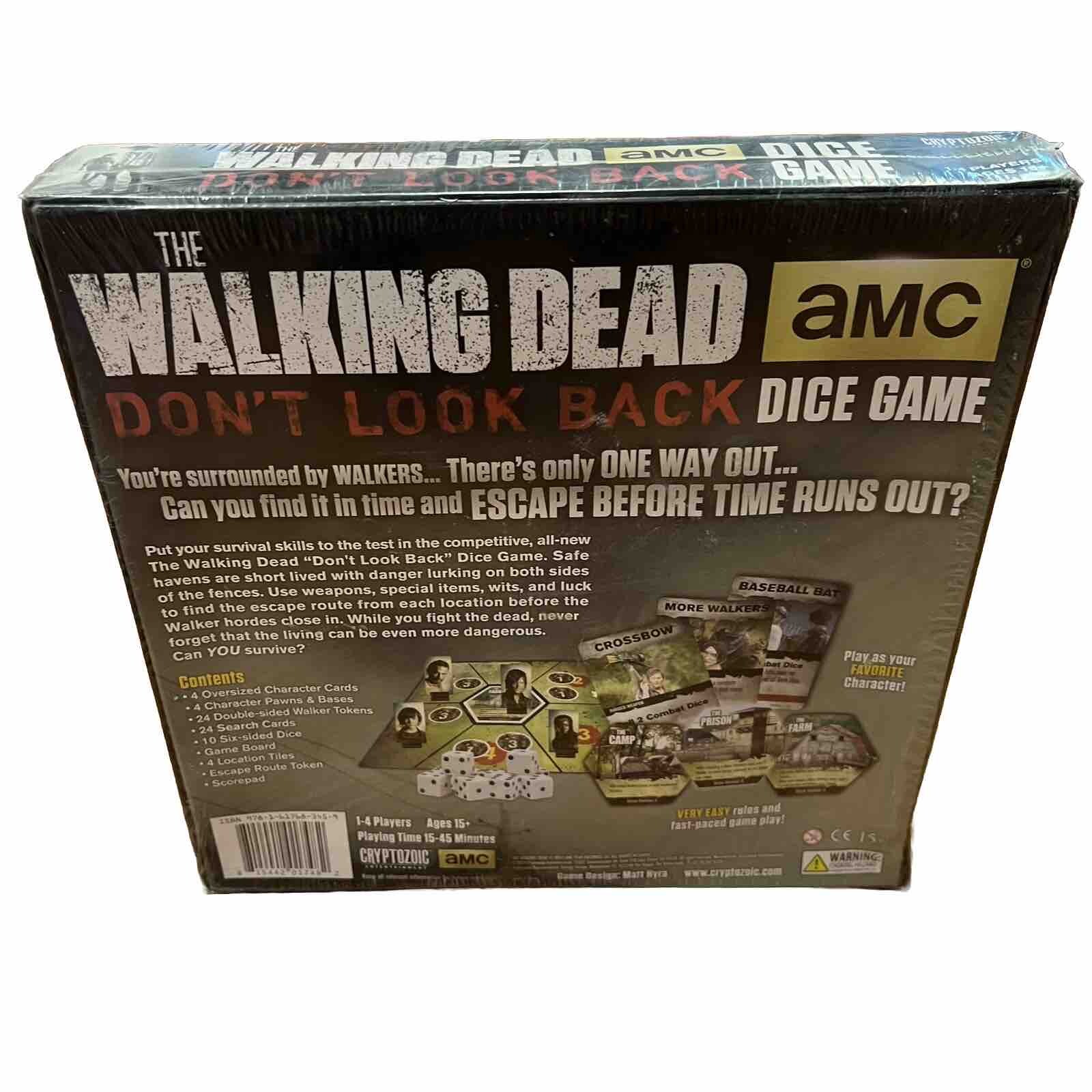 THE WALKING DEAD: Don’t Look Back Dice Board Game 2014 Cryptozoic 100% Complete