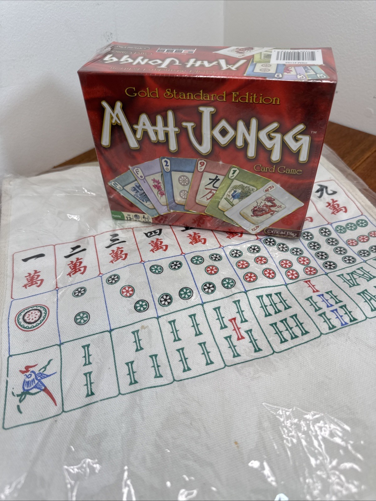 Mah Jongg Card Game Gold Standard Edition Official Play & Canvas Bag