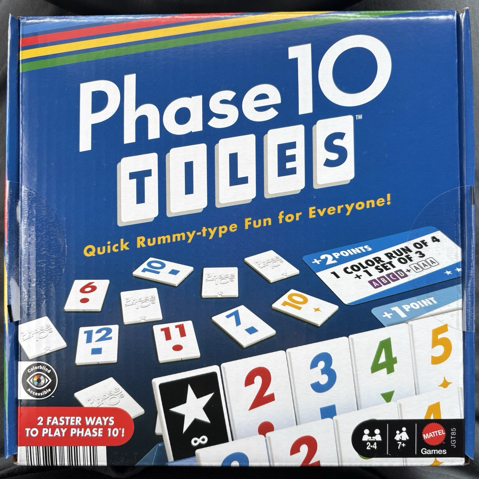 Phase 10 Tiles Game – Quick Rummy Play for 2-4 Players with Unique Phases – NEW