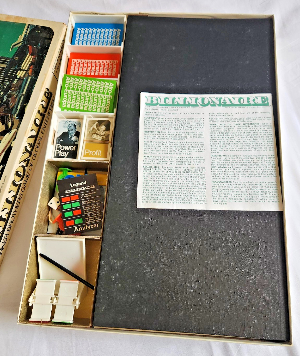 Millionaire (1973) Age 10 to Adult , 2 to 4 players Table Top Board Game