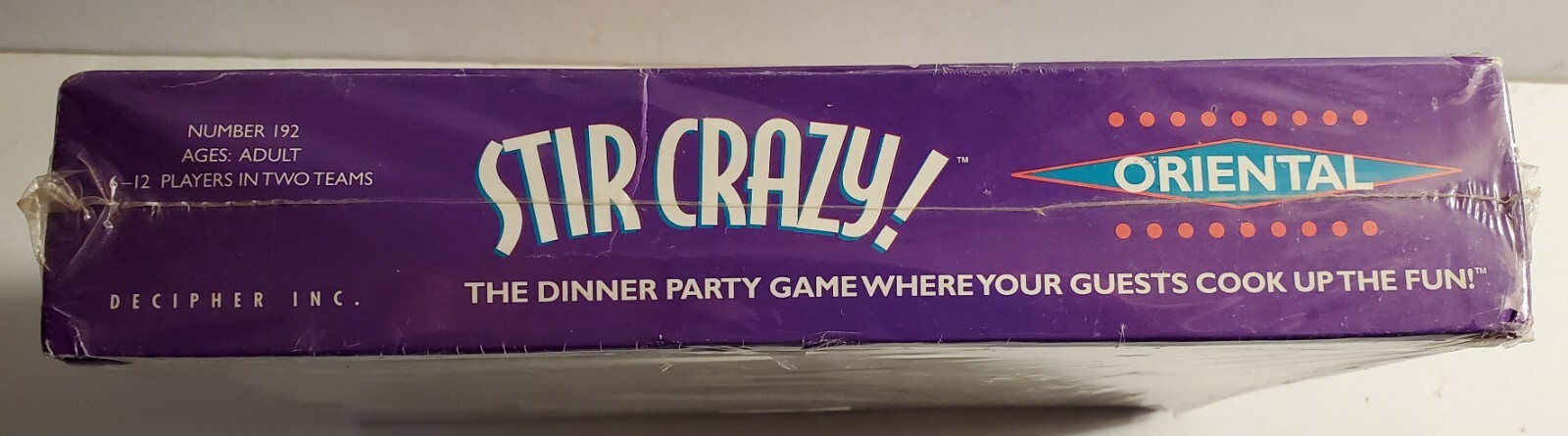 Stir Crazy! Sane Way to Entertain! Oriental Dinner Party Game New Sealed