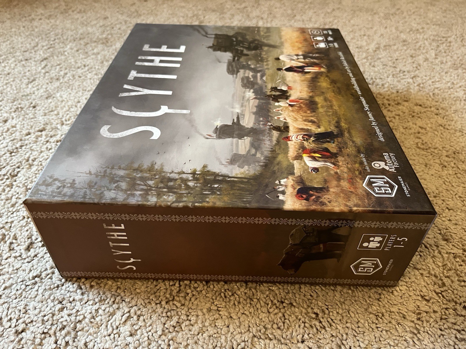 Scythe Board Game Stonemaier 1-5 Players w/ Metal Coins + Promo Cards & Dials
