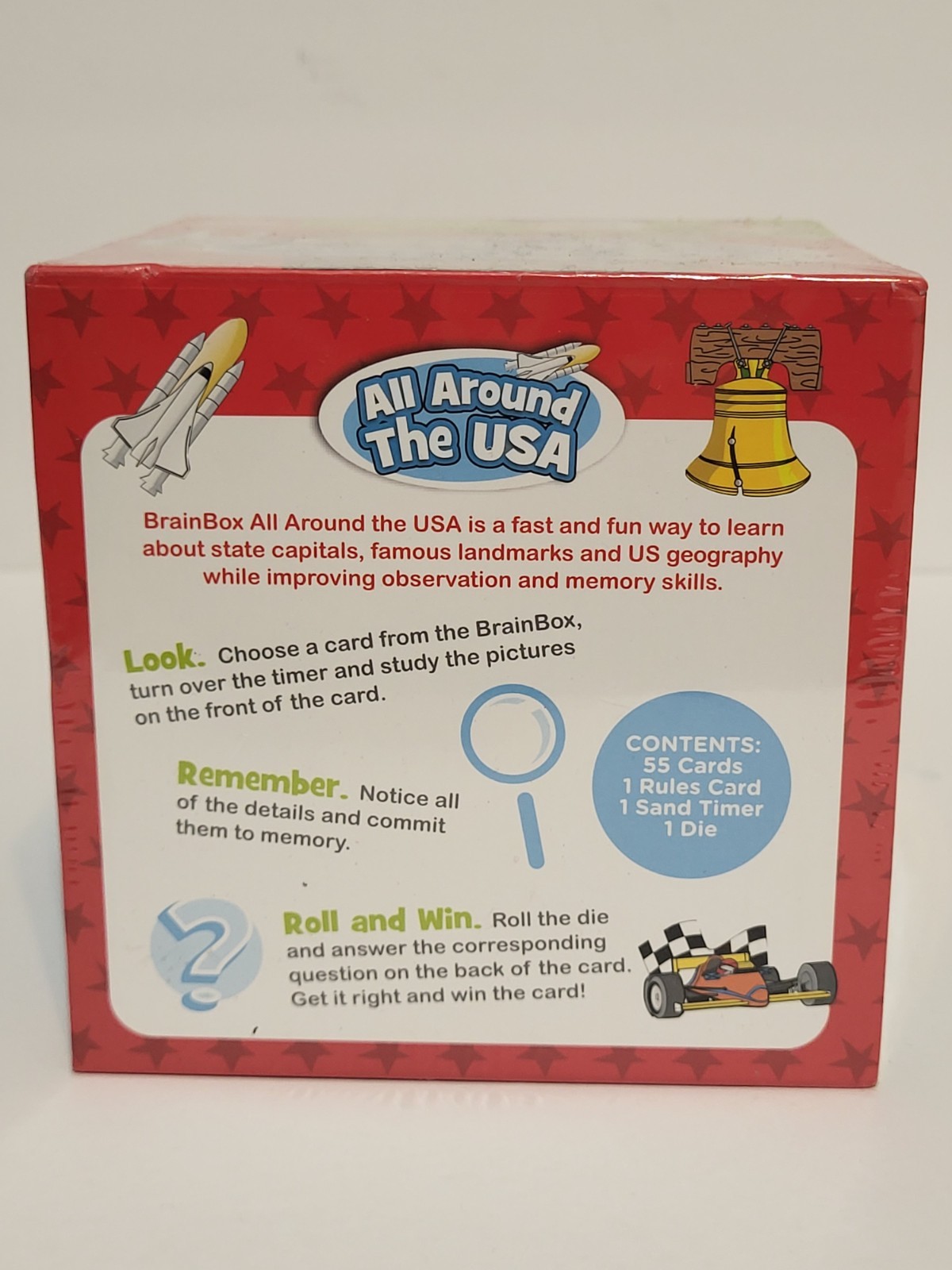 Game Brain Box All Around The World – 1 or more players Ages 8+ MindWare – NEW