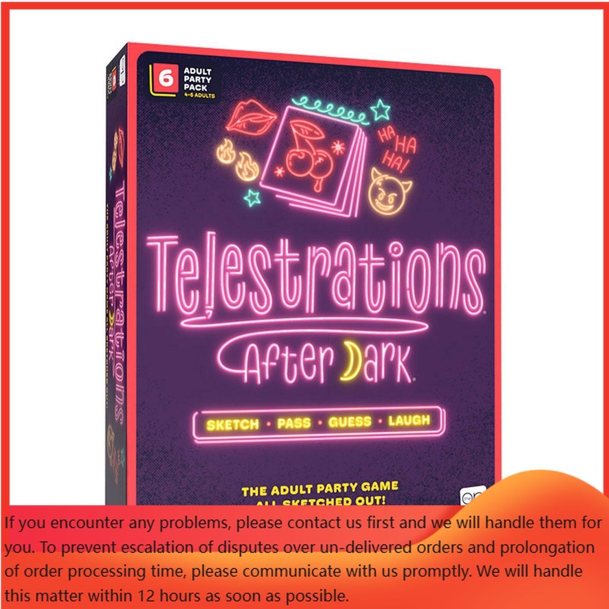 The Op Games Telestrations After Dark 6 Player Game: Party for 4-6 Participants
