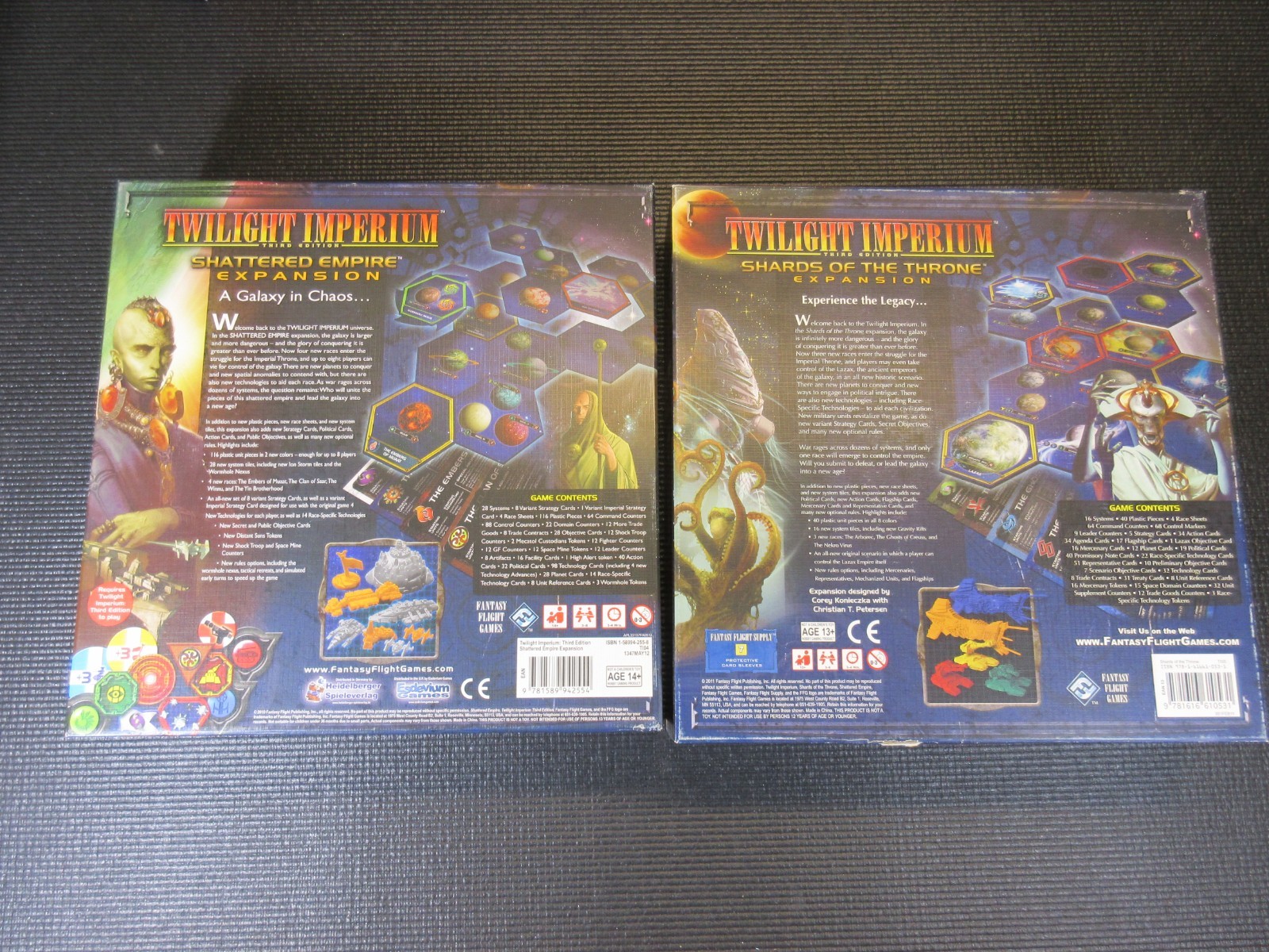 Lot of Twilight Imperium 3rd Ed w Both Expansions 2011 FFG Board Game Complete