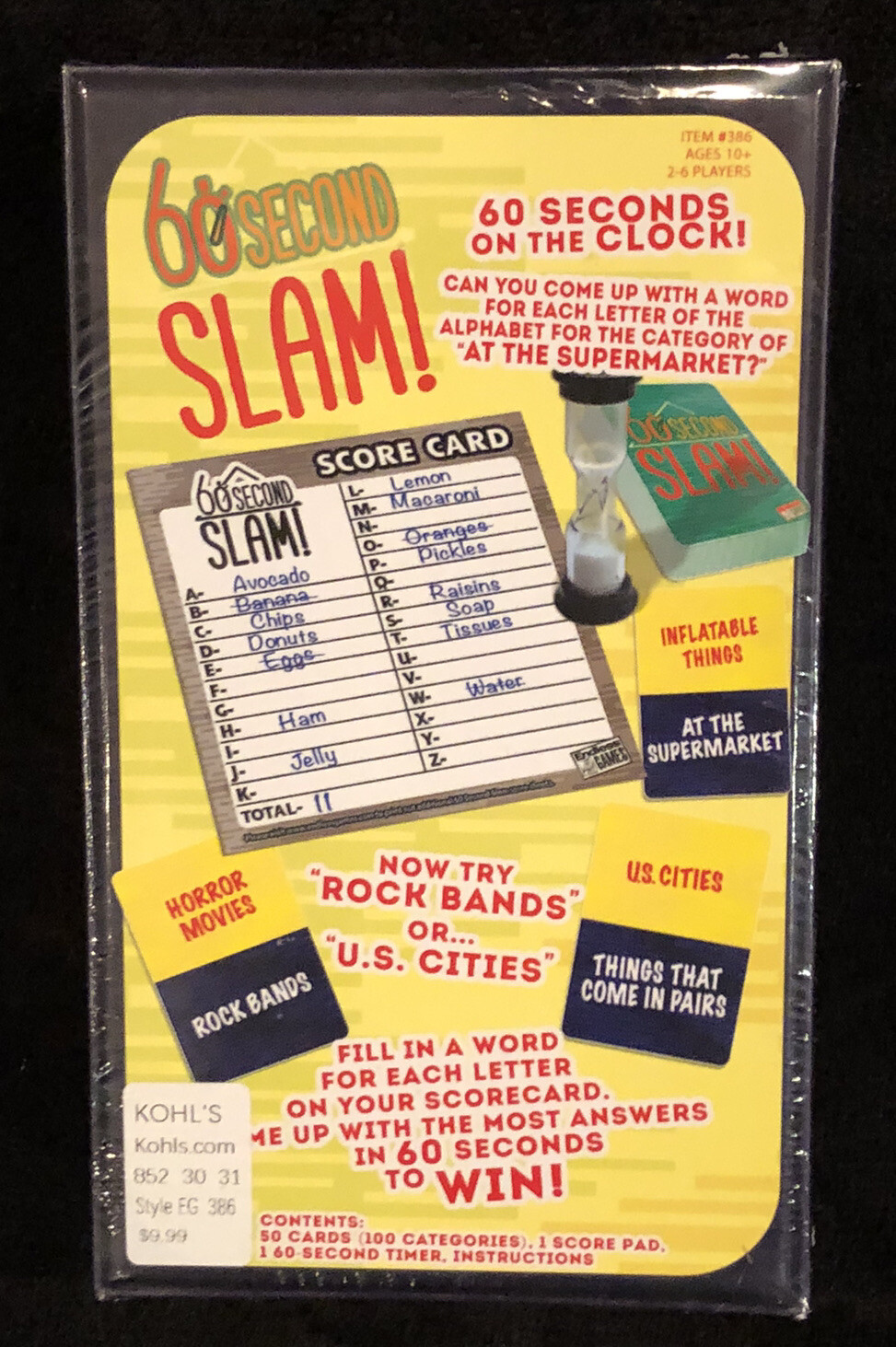 60-Second Slam Card Game – Endless Games New, Sealed