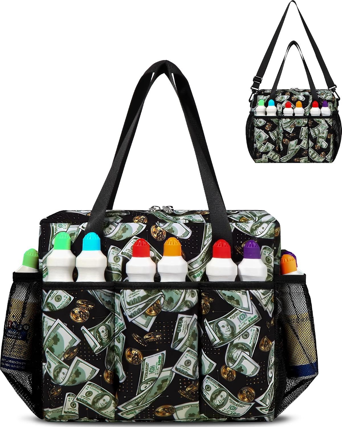 Bingo Bag with Pockets for Daubers Dabbers Dobbers Dotters Casino Bingo Game Acc