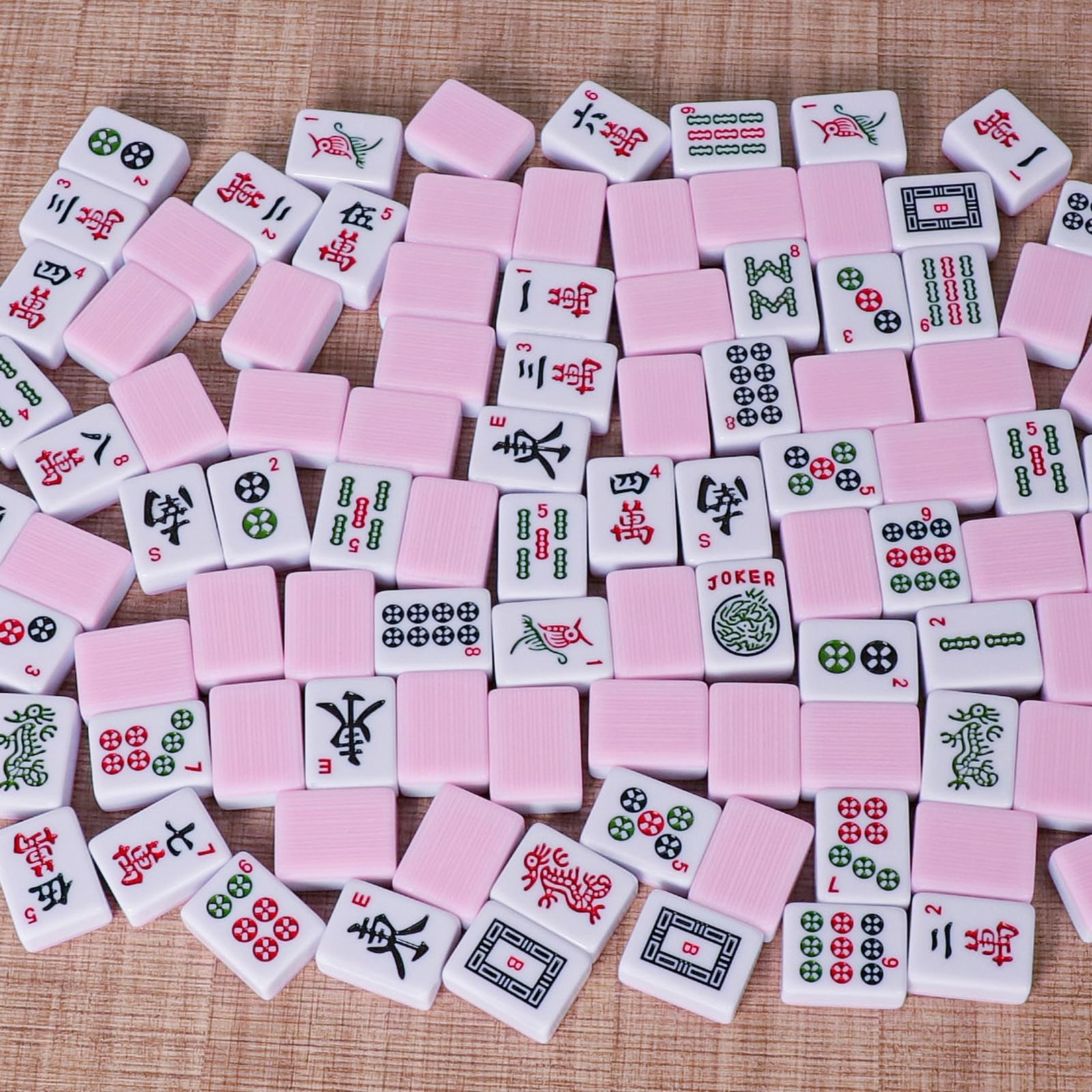 TIASUSAN American Mahjong Tile 3 inches (W) x 5 (L) x 1 inch (H), Pink