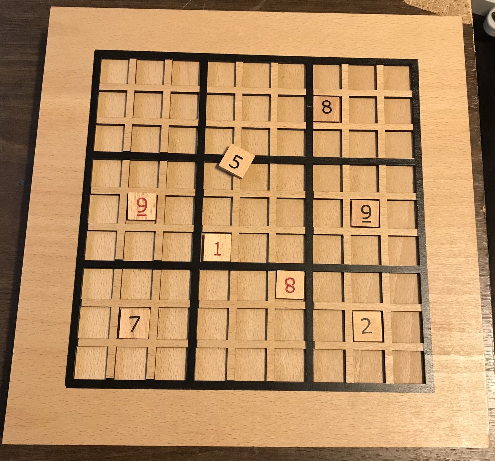 Sudoko Wooden Game Board and Pieces by Wood Expressions, Inc.