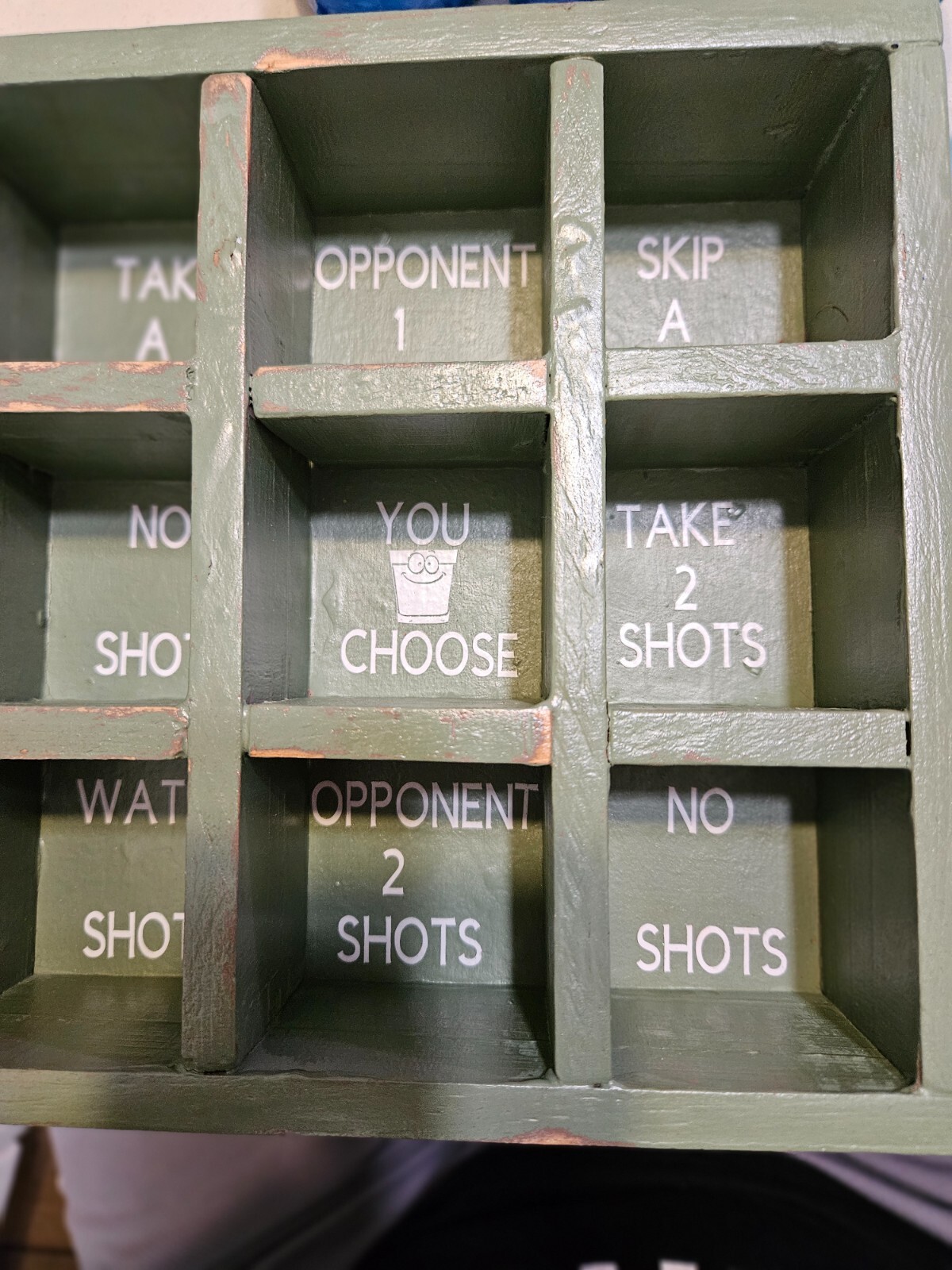 Custom Wood Tic-Tac-Toe Board and Shot Glass Pieces Game
