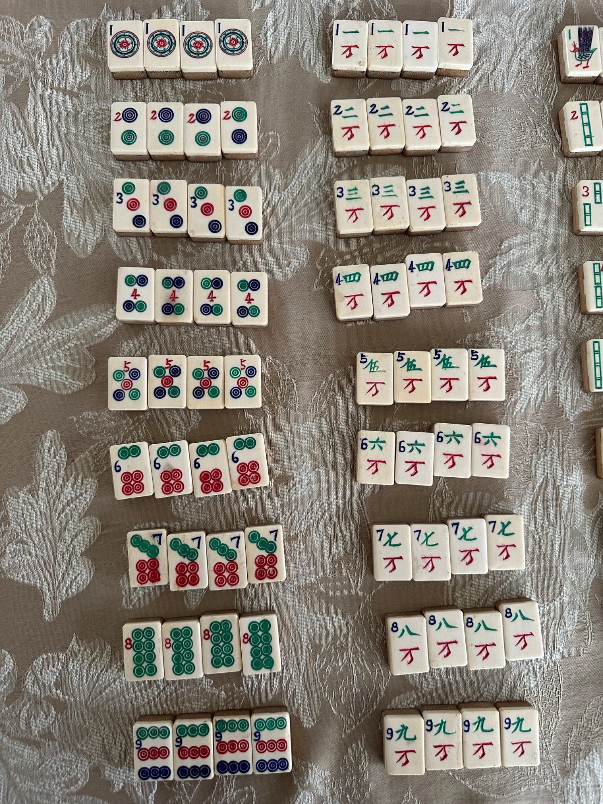 Vintage Mah Jongg Set 1923 Bone and Bamboo