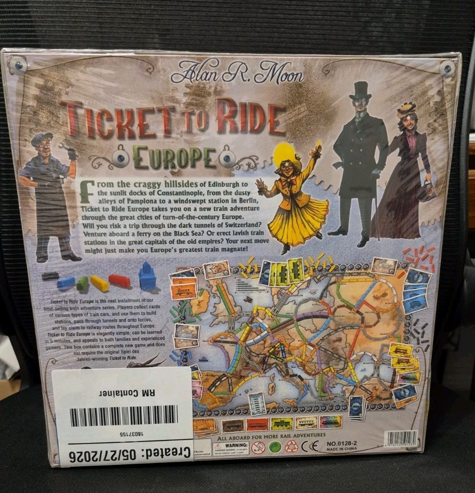 Ticket To Ride Europe Board Game Train Days Of Wonder – New in Box