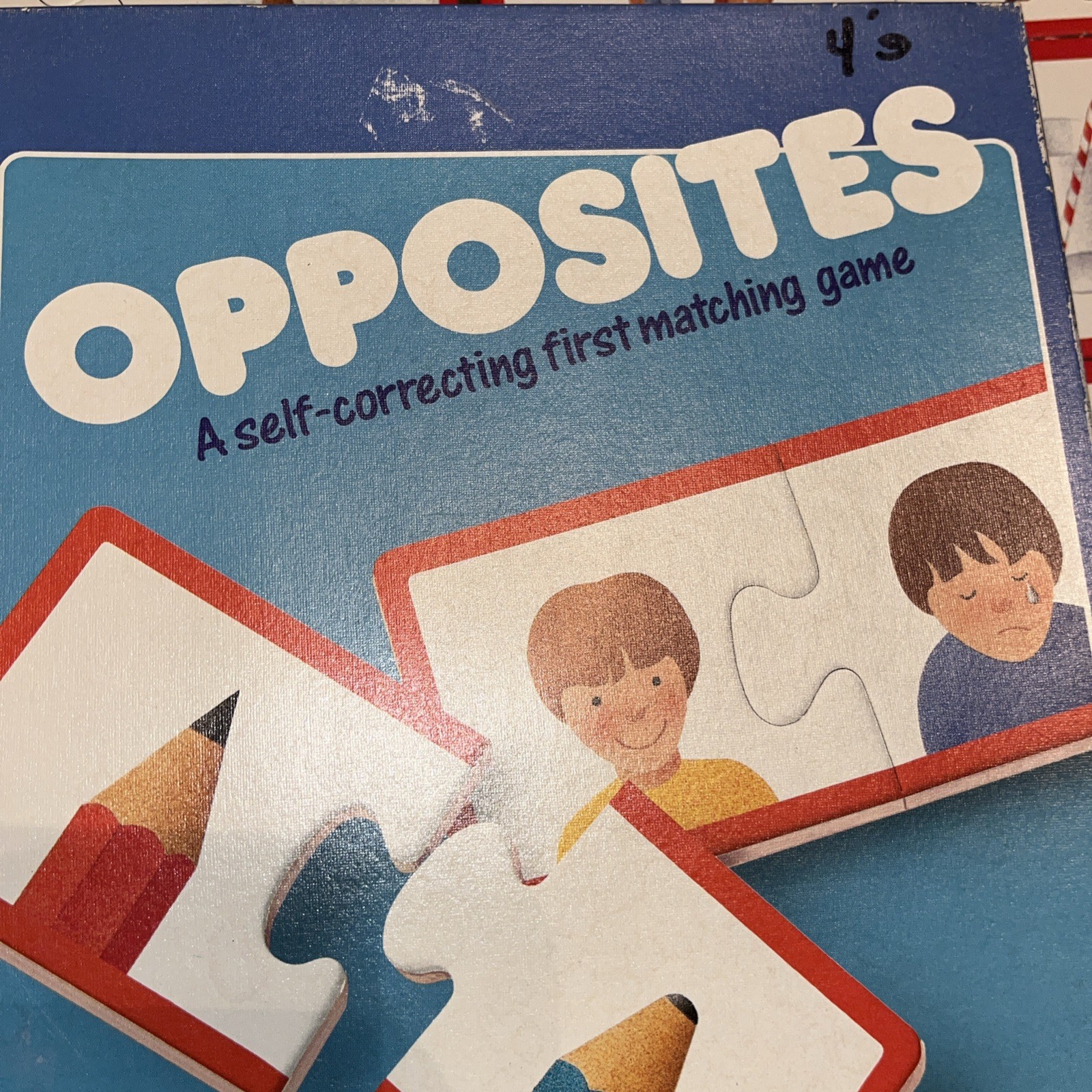 Vtg Ravensburger Opposites Self correcting First Matching Game Fun Education A4