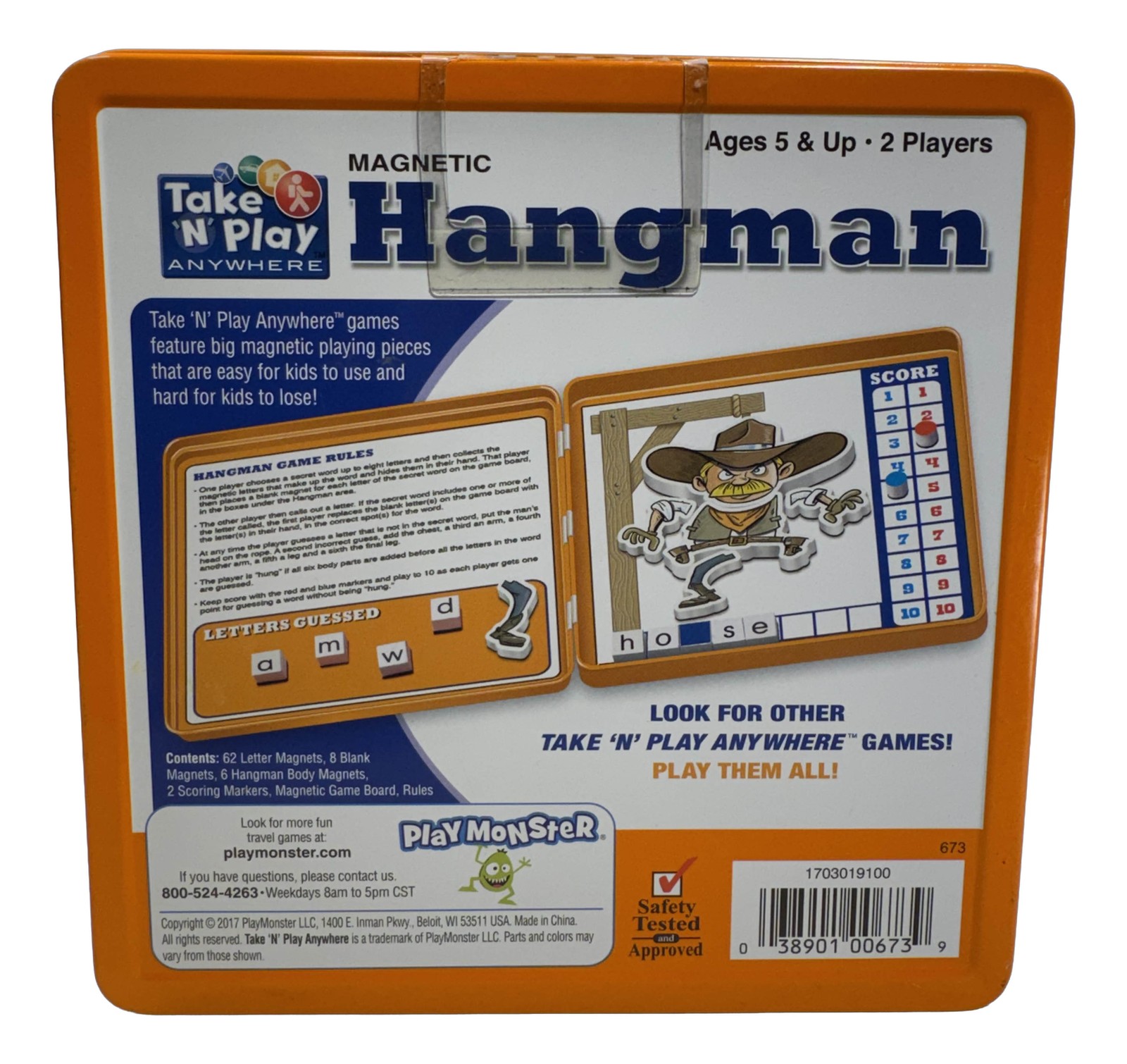 Take ‘N’ Play Magnetic Hangman Game for Kids & Travel