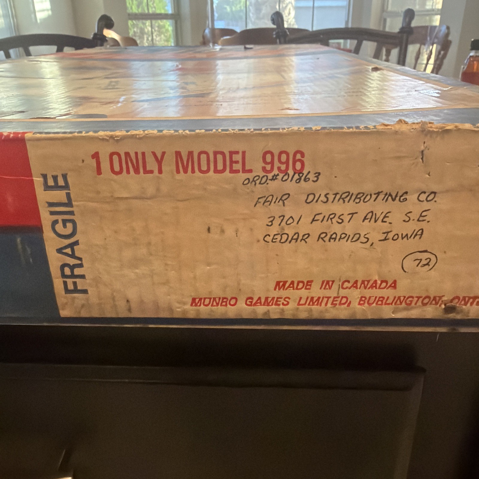 VTG 1960’s Munro National Table Hockey game Model 996, Excellent 100% Complete