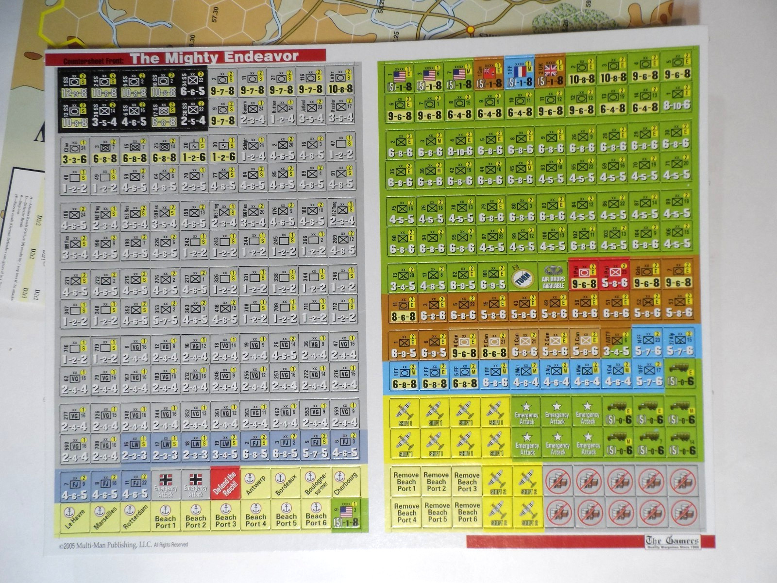MMP The Mighty Endeavor War Game – UNPUNCHED / NO RULEBOOKS