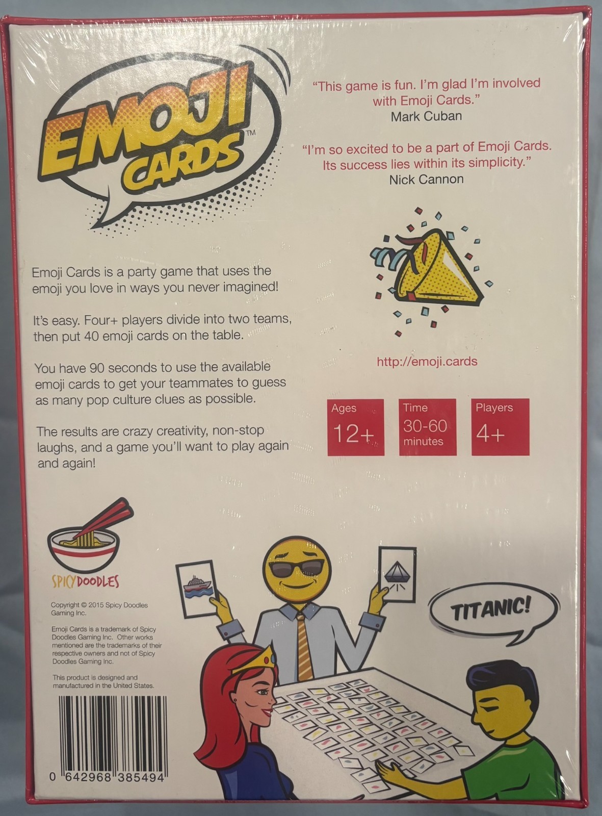 Emoji Cards Game Spicy Doodles New Sealed In Box Ages 12+ 4+ Players Charades