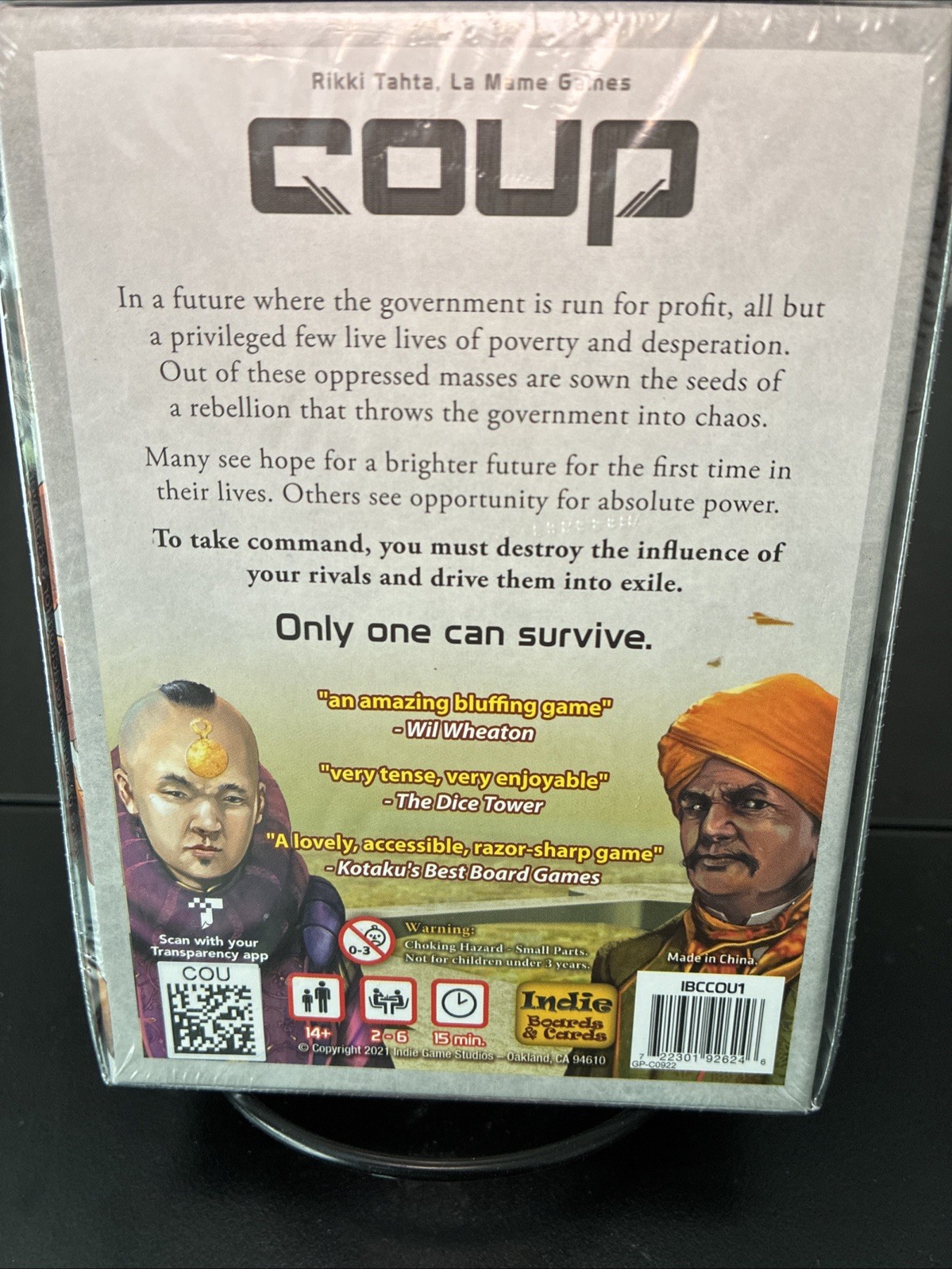 Coup The Dystopian Universe Card Game Indie Boards & Cards (NEW/SEALED)