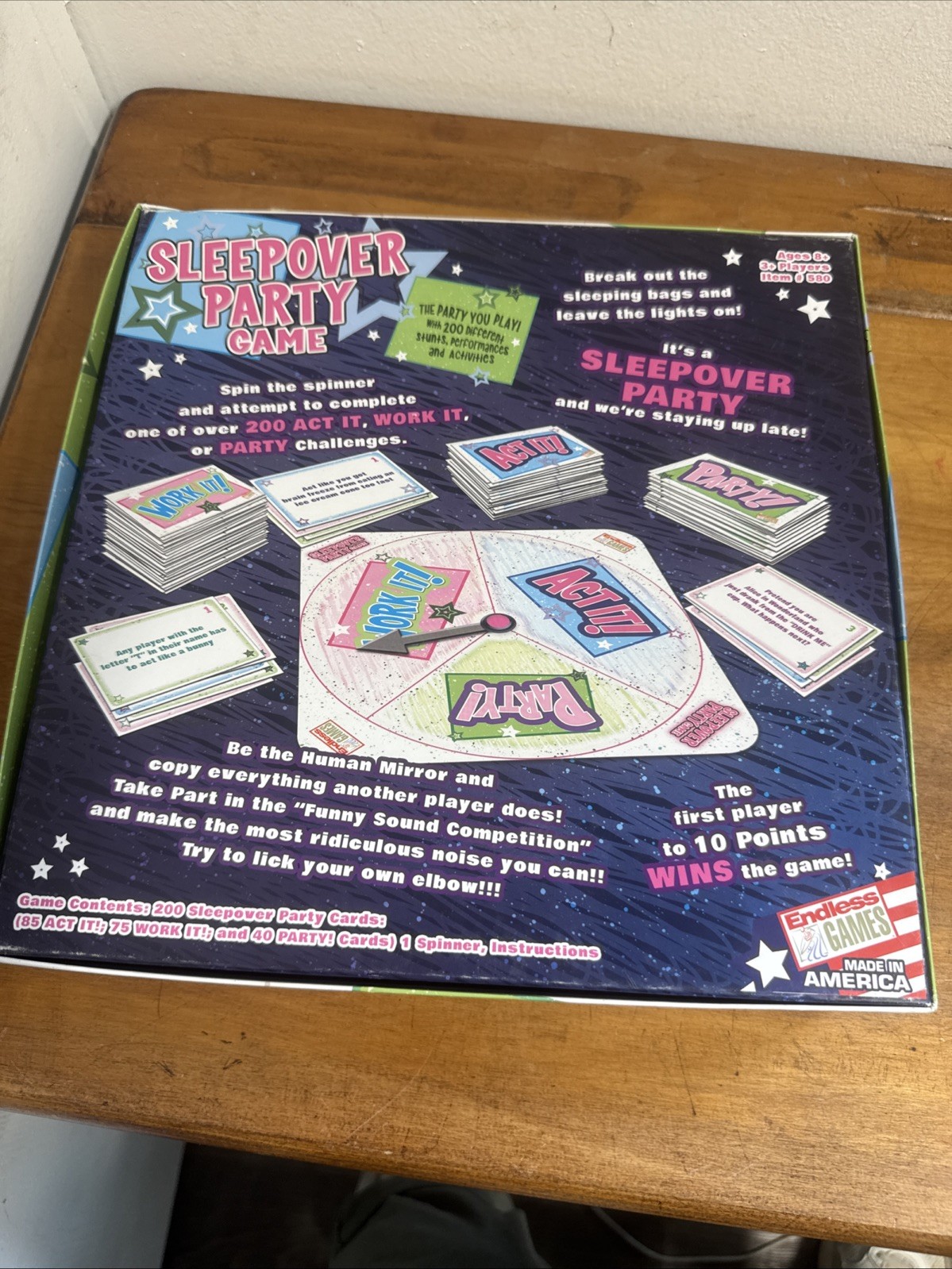The Sleepover Party Board Game 200 Activities Slumber (missing Instructions)