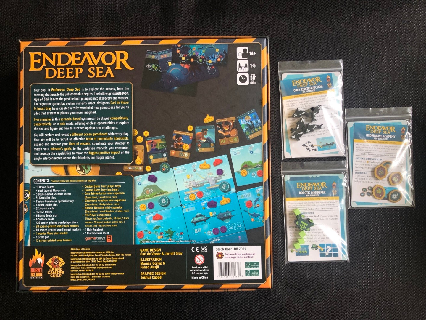 ENDEAVOR – Deep Sea Deluxe Edition + 3 Mini-Expansions – New/Sealed